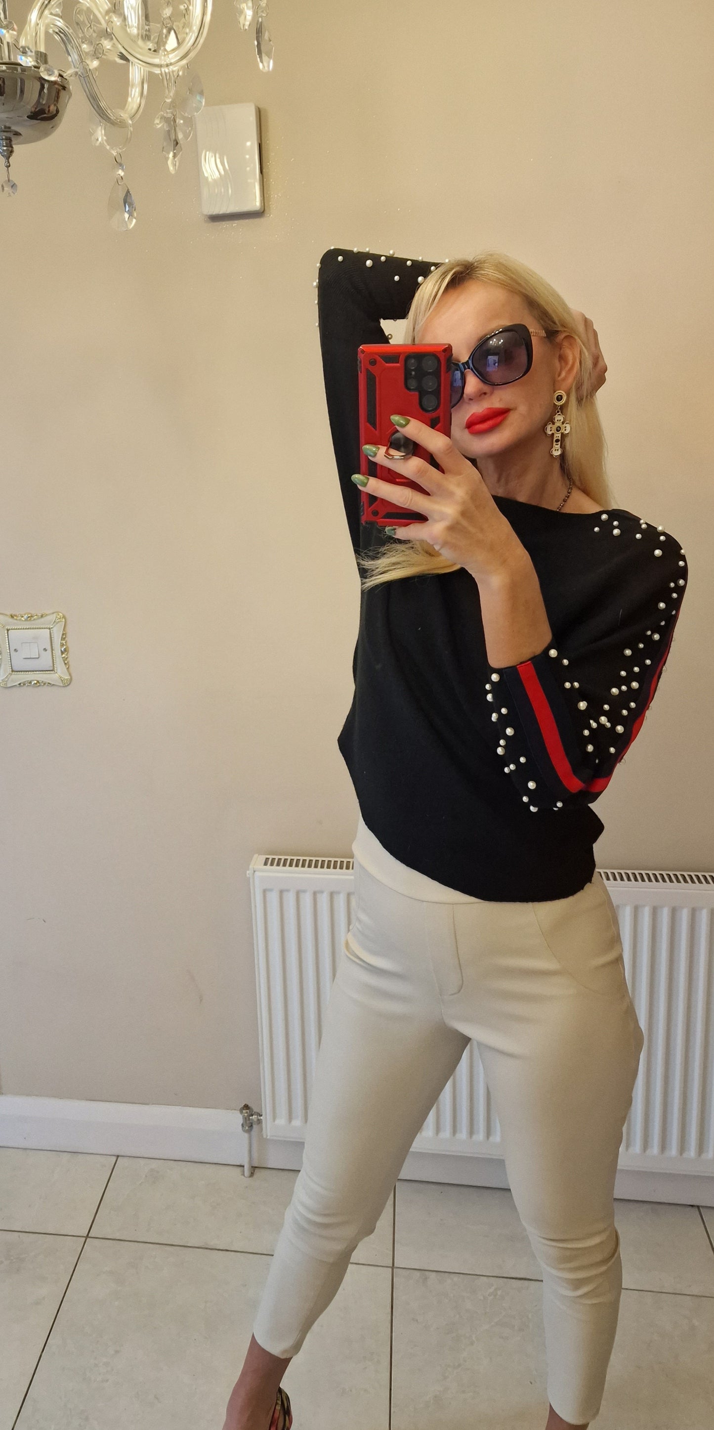 Sweater With Pearls