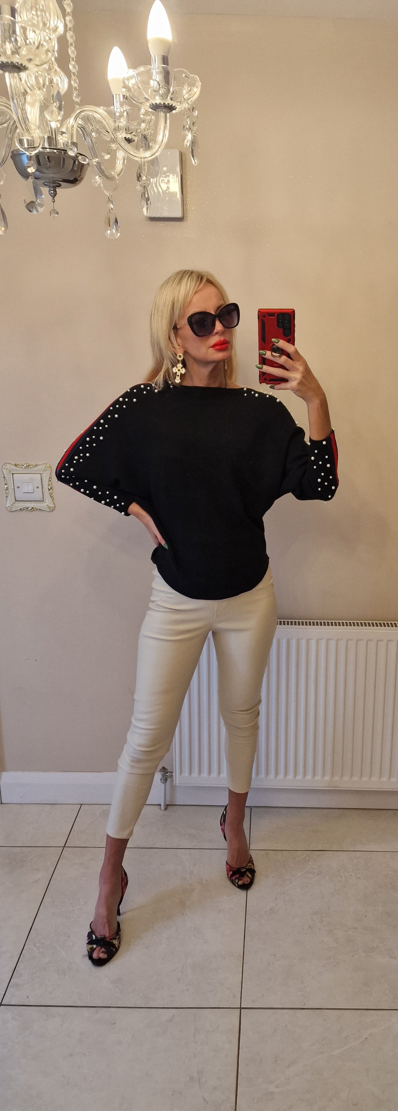 Sweater With Pearls