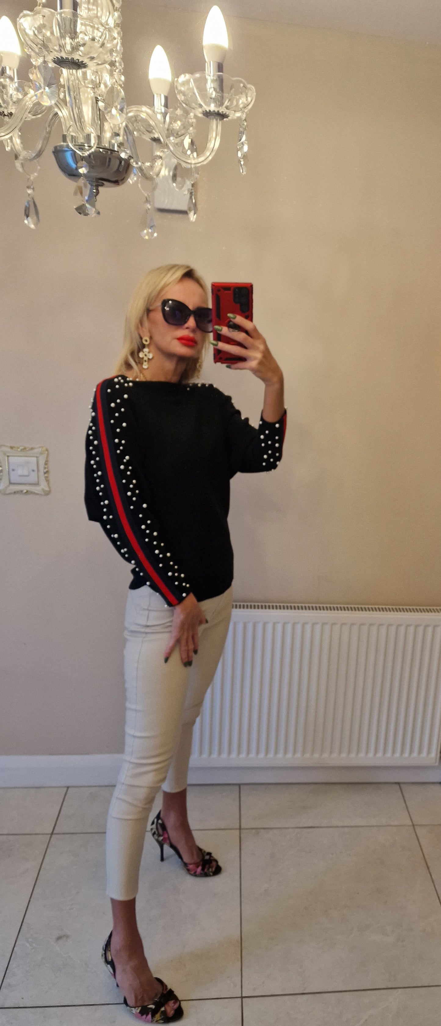 Sweater With Pearls
