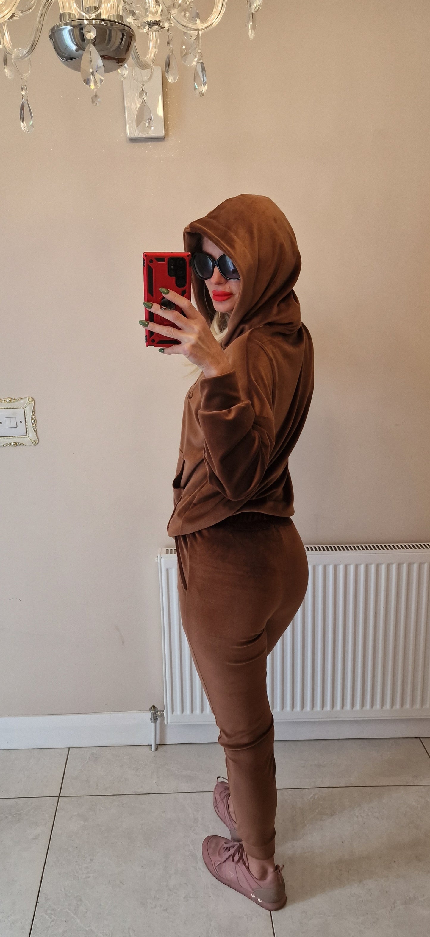 Velvet Tracksuits With Hood