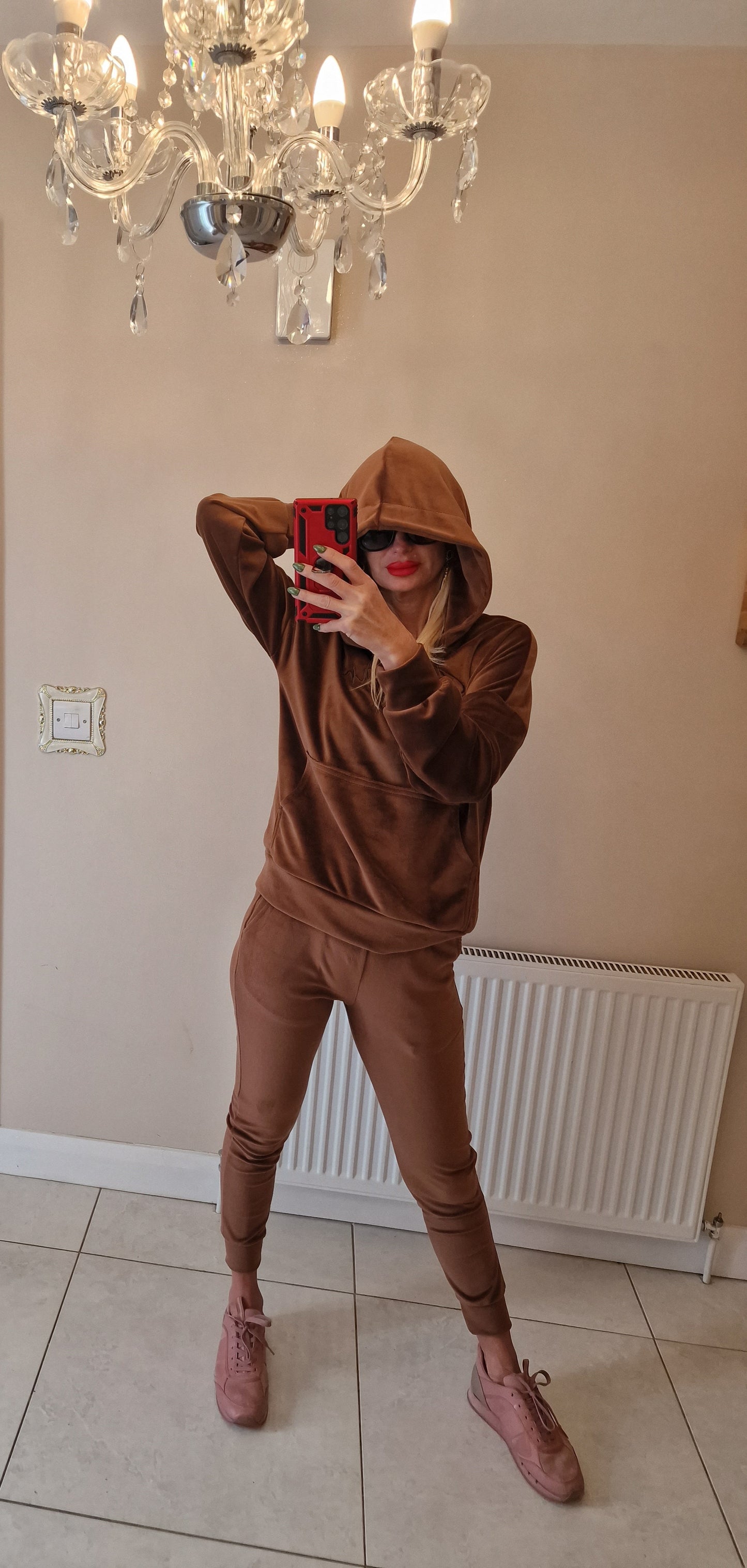 Velvet Tracksuits With Hood