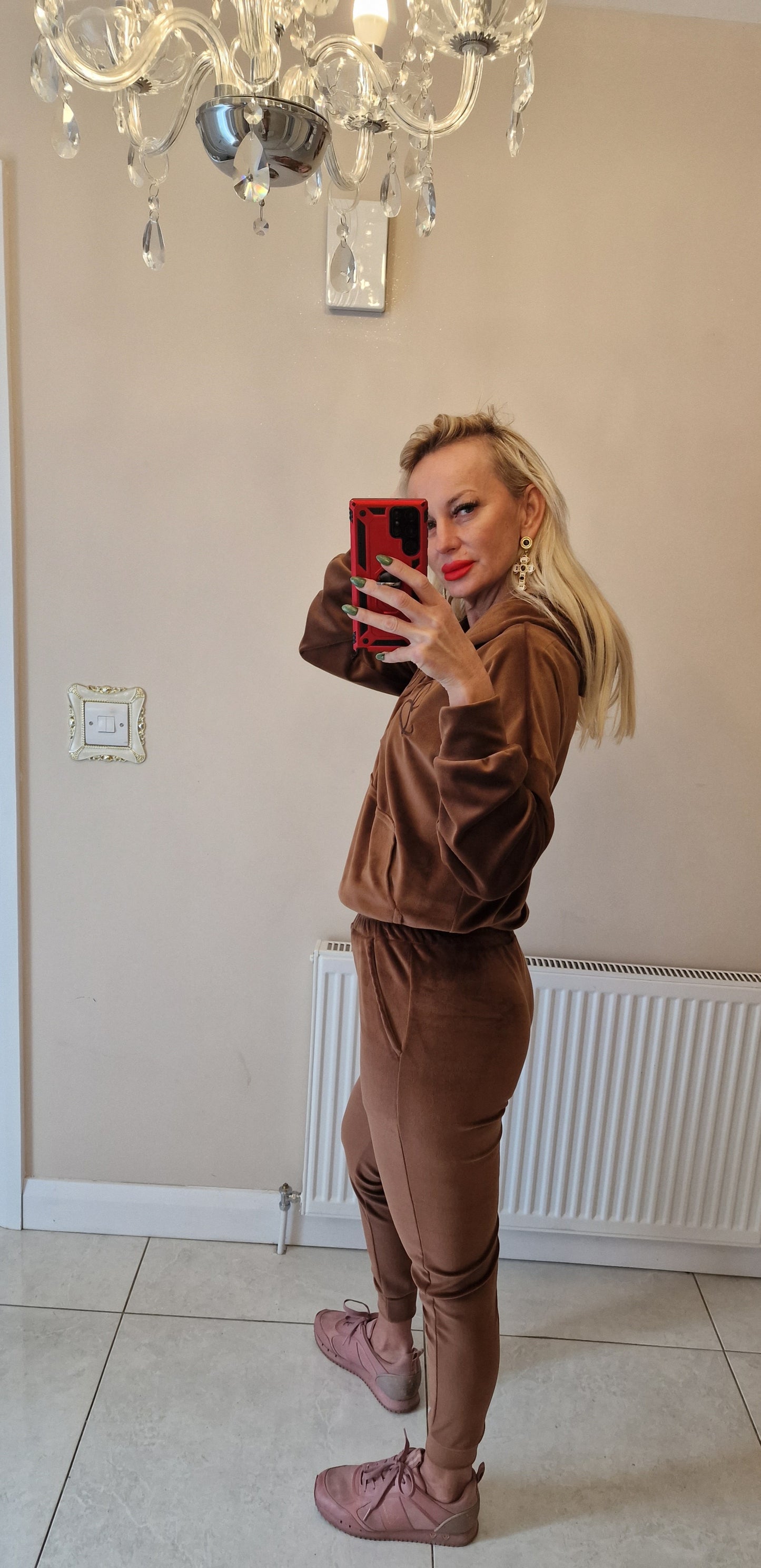 Velvet Tracksuits With Hood
