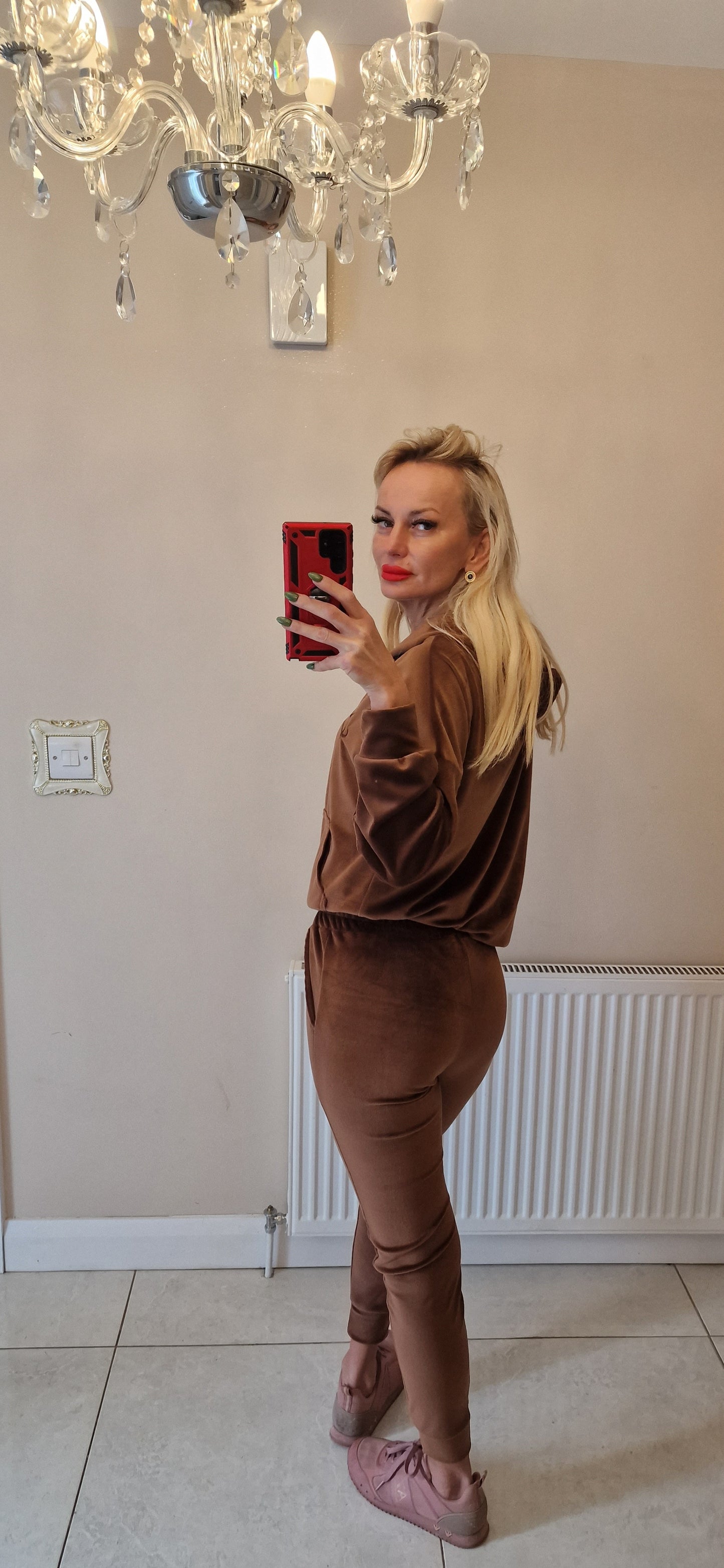 Velvet Tracksuits With Hood