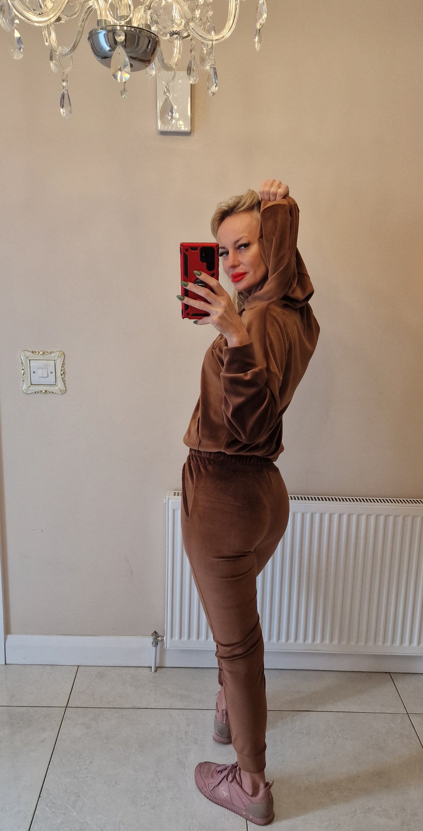 Velvet Tracksuits With Hood