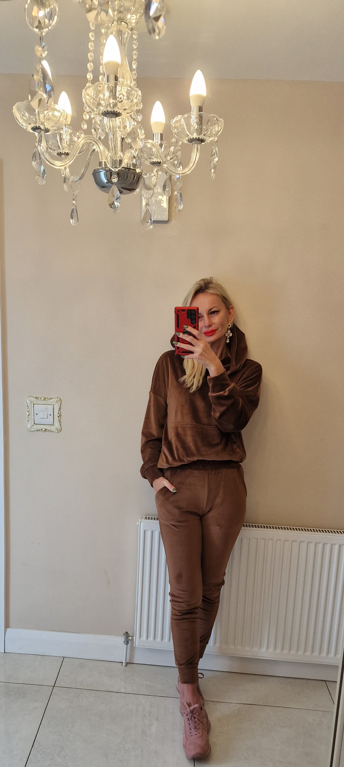 Velvet Tracksuits With Hood