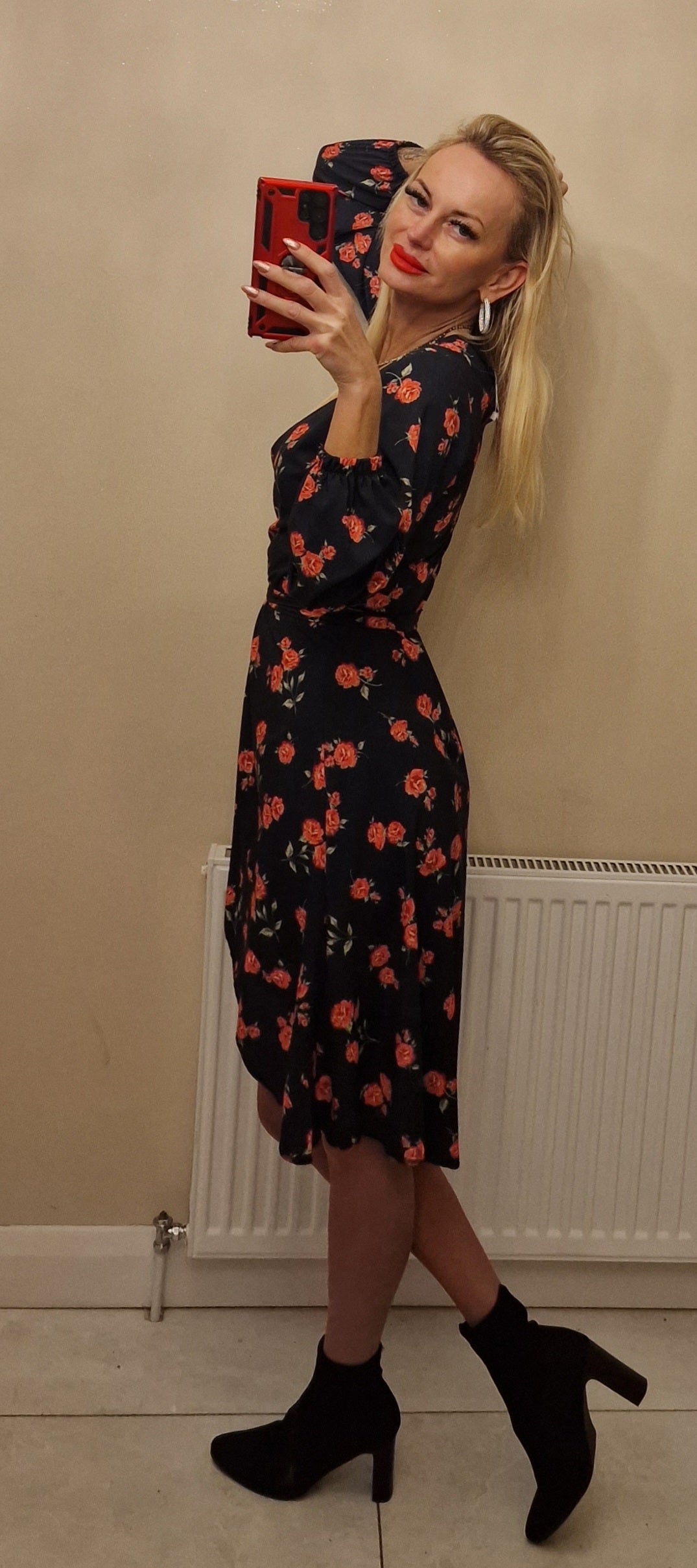 Flower Asymmetric Dress