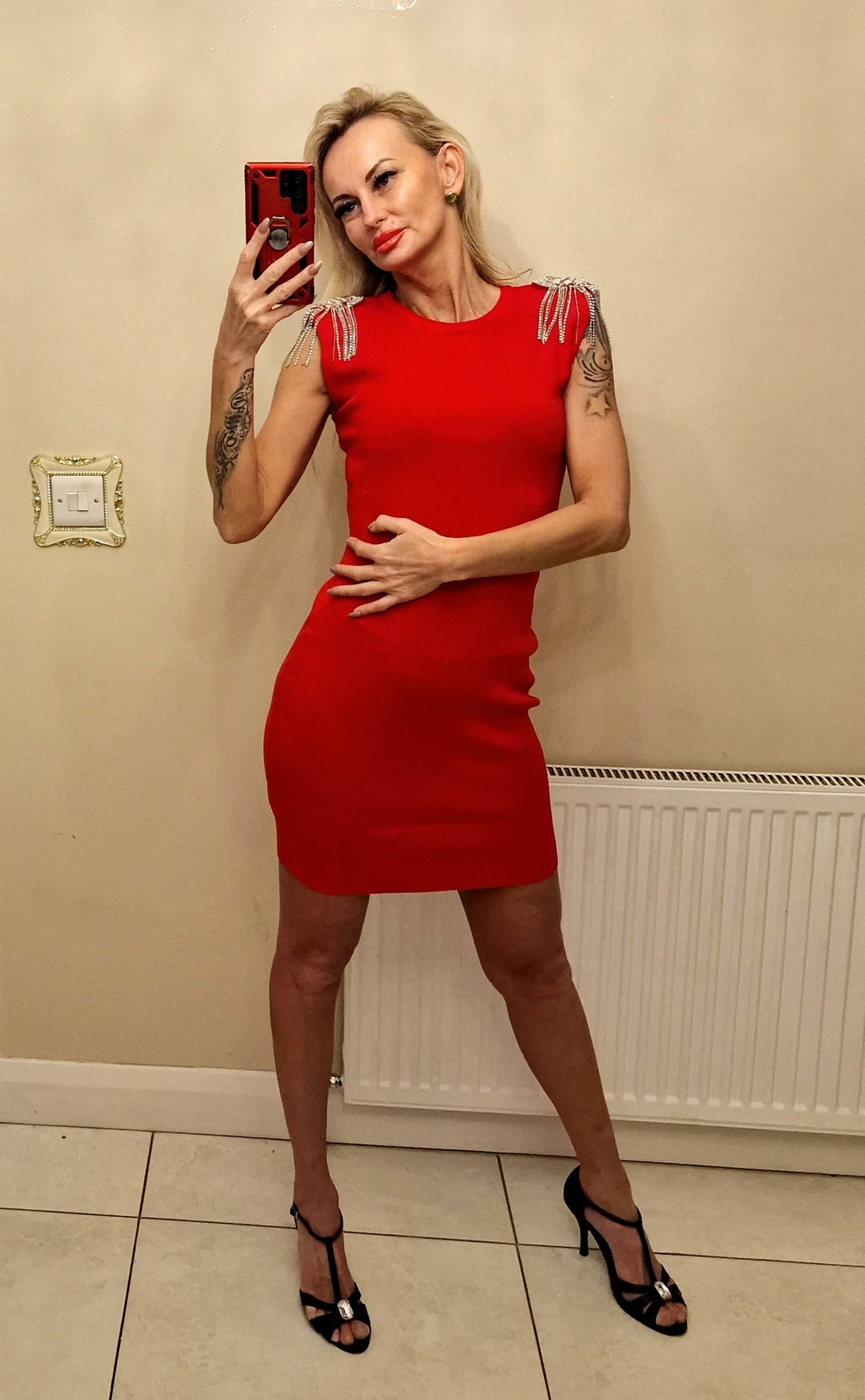 Red Sweater Dress