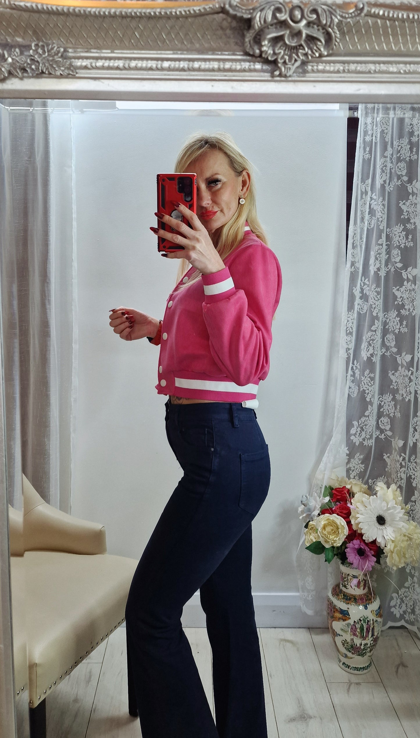 Summer Light Suede Jacket Pink