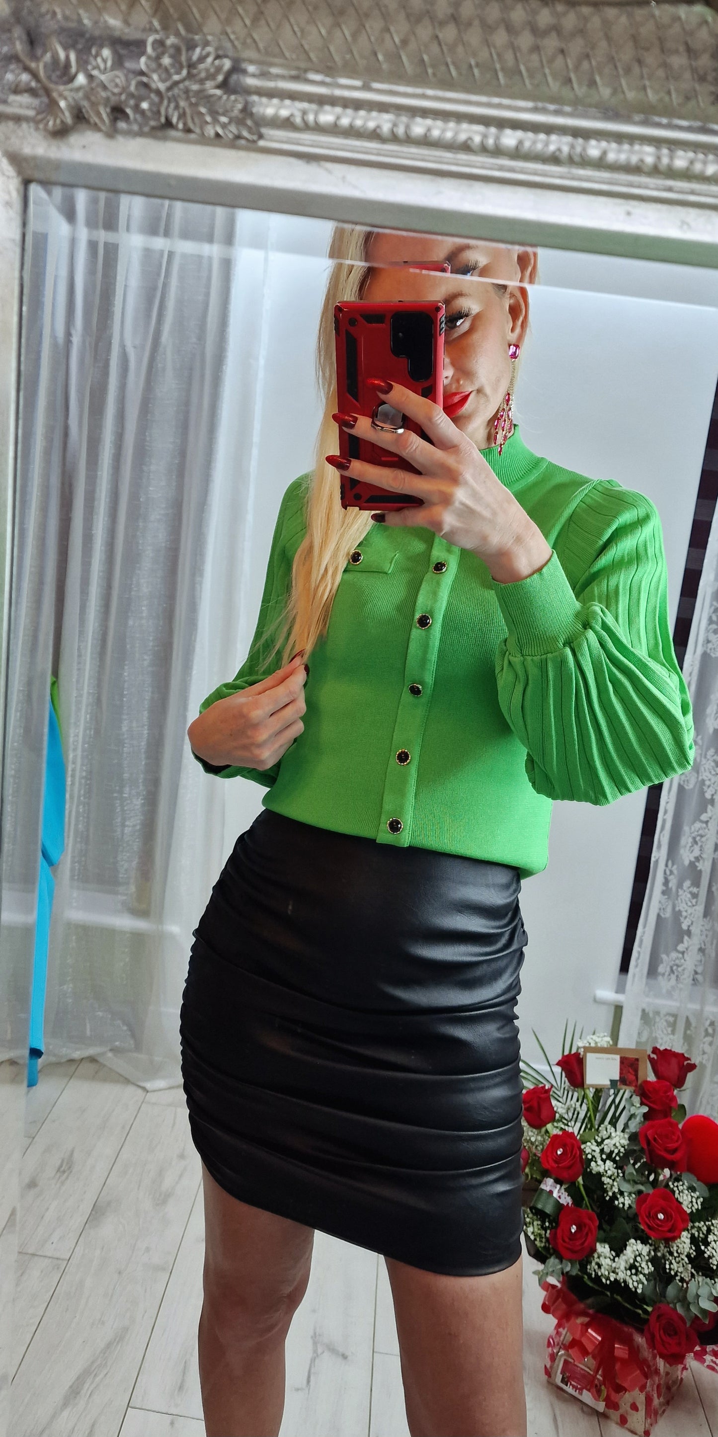 Bright Green Sweater From France