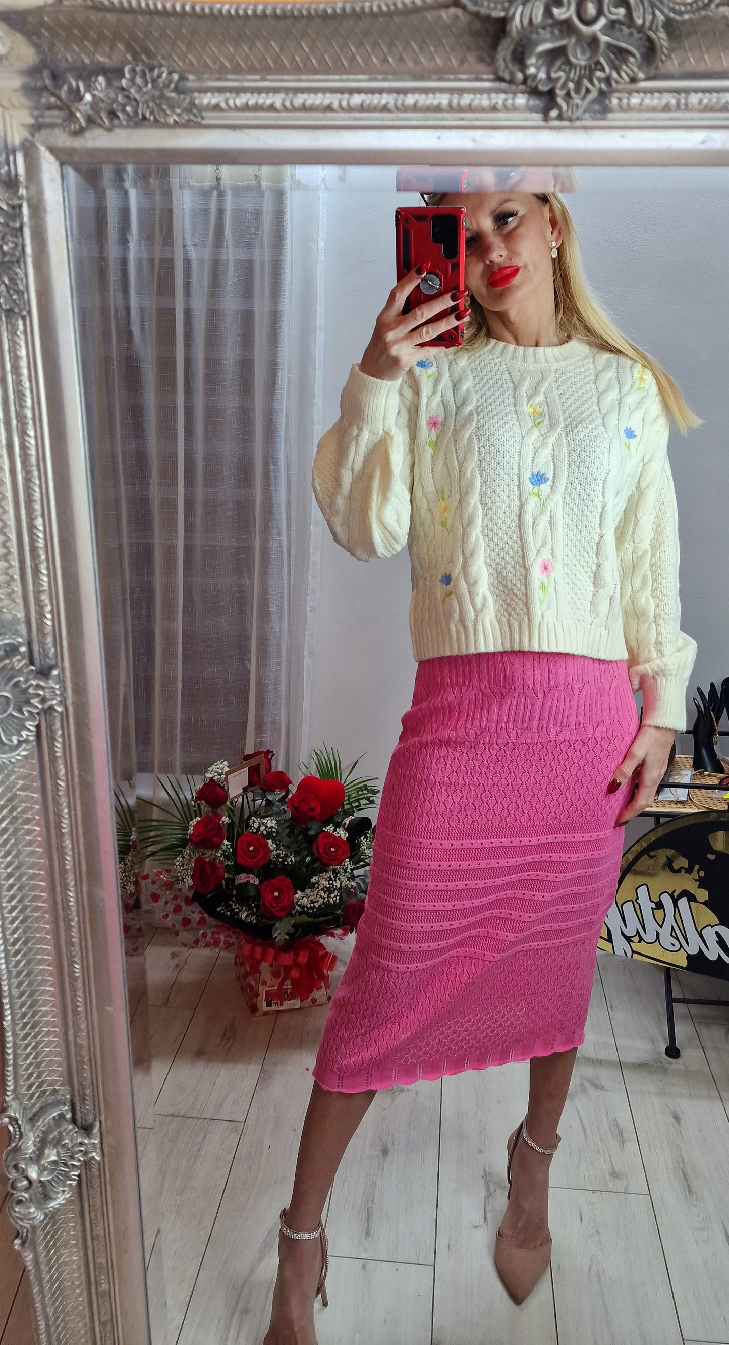 Sweater With Flowers