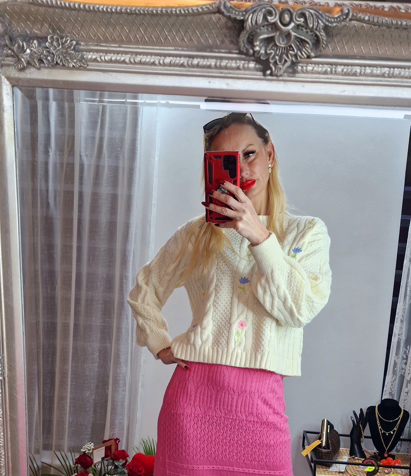 Sweater With Flowers