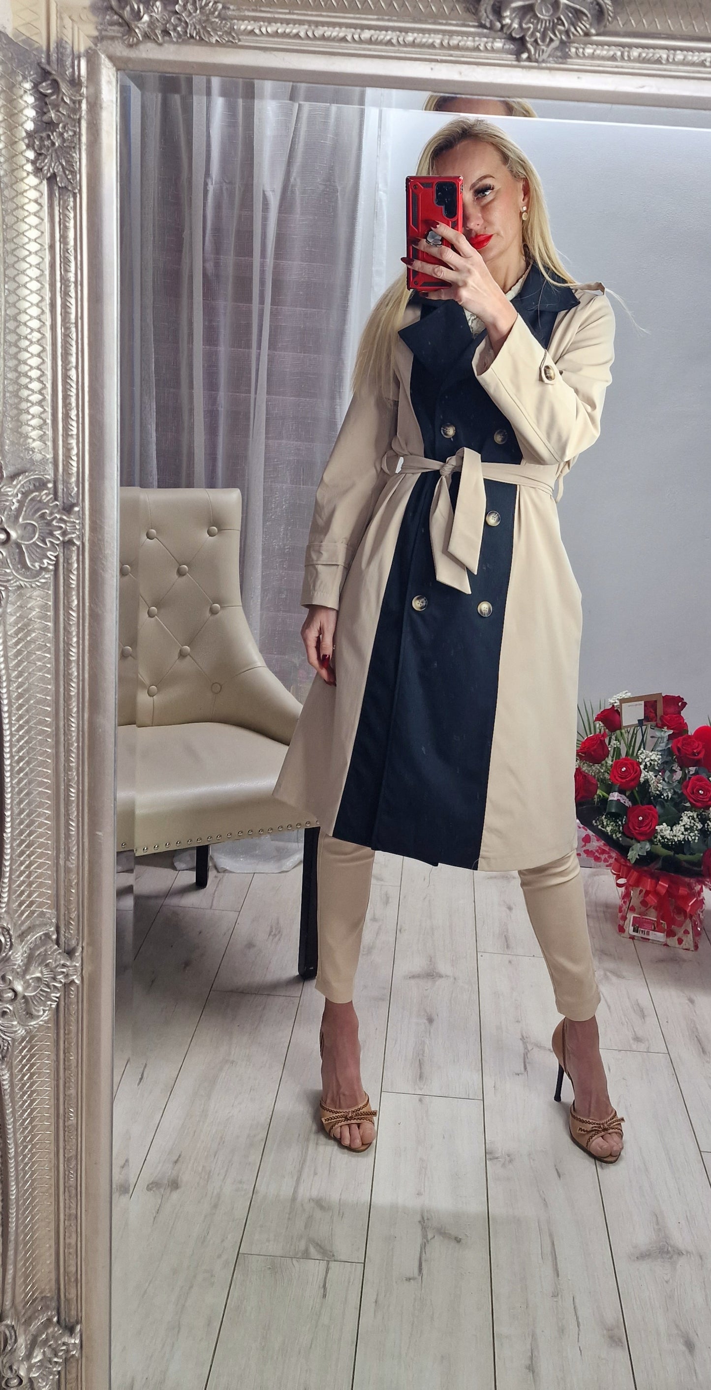 Two Colours Trench Coat