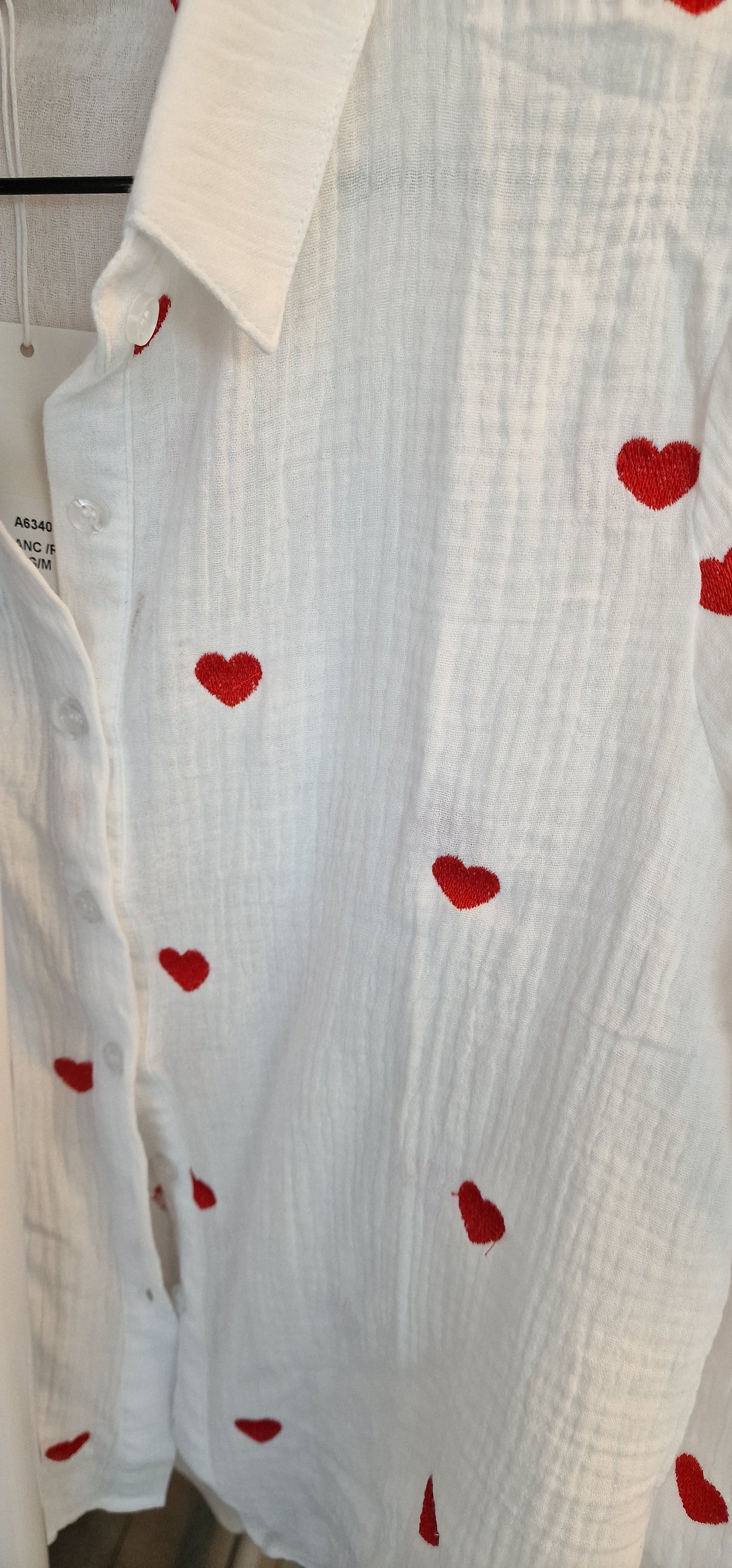 Blouse With Red Hearts