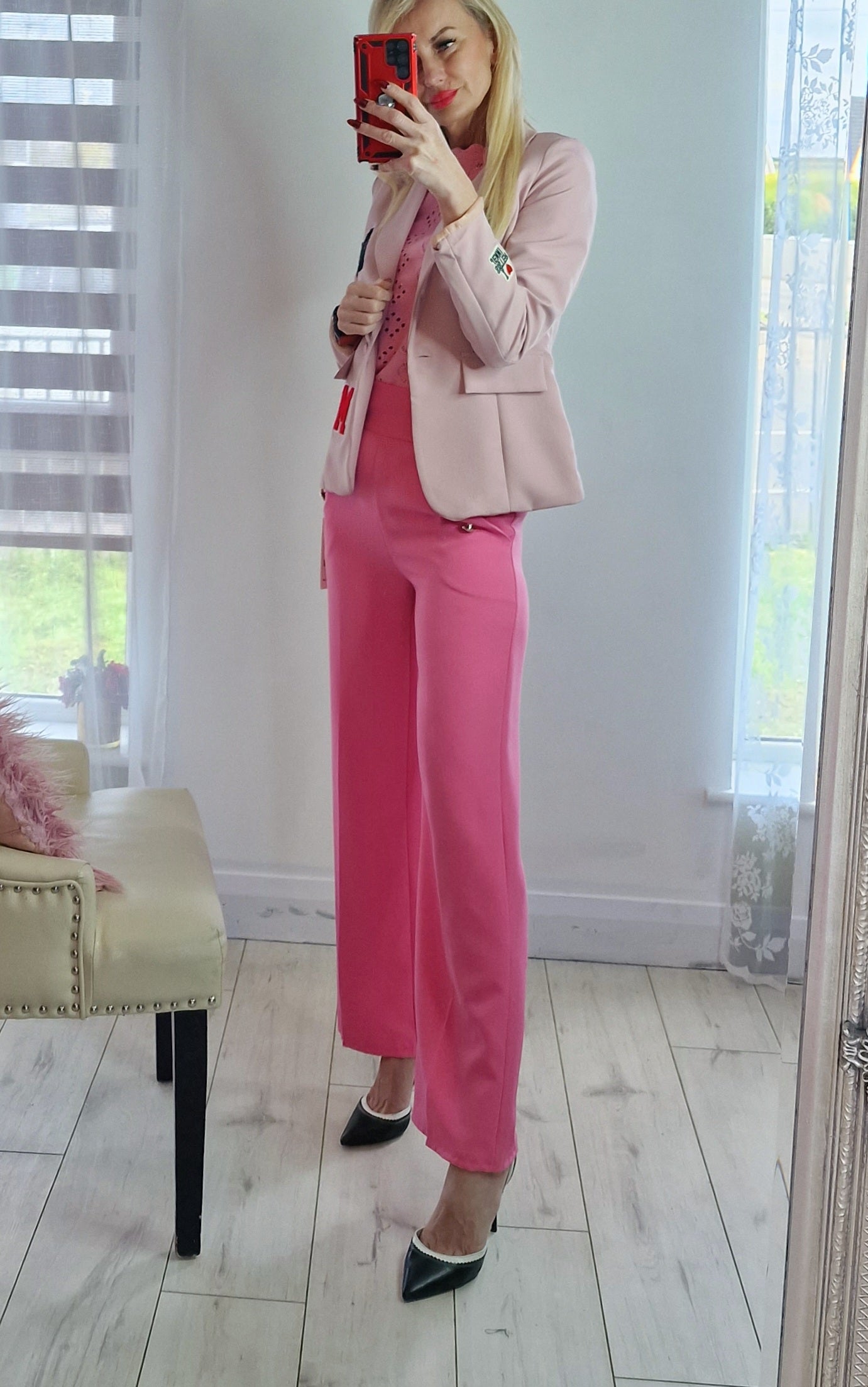 Rose Colour Of Blazer