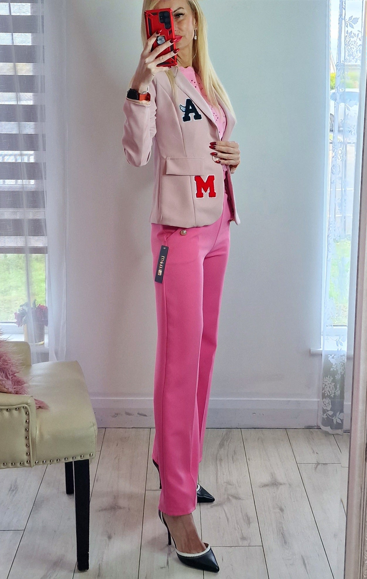 Rose Colour Of Blazer