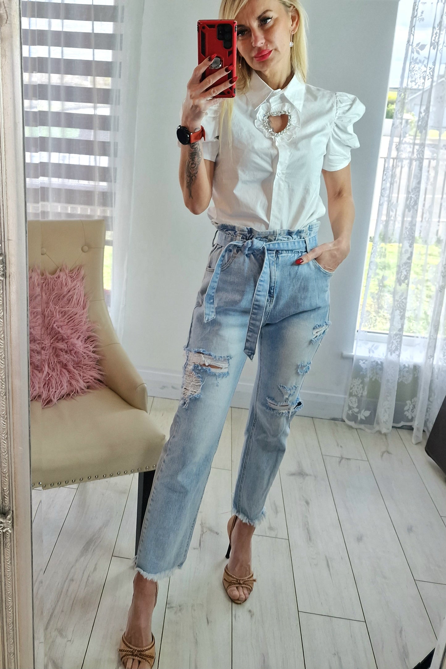 White heart shirt