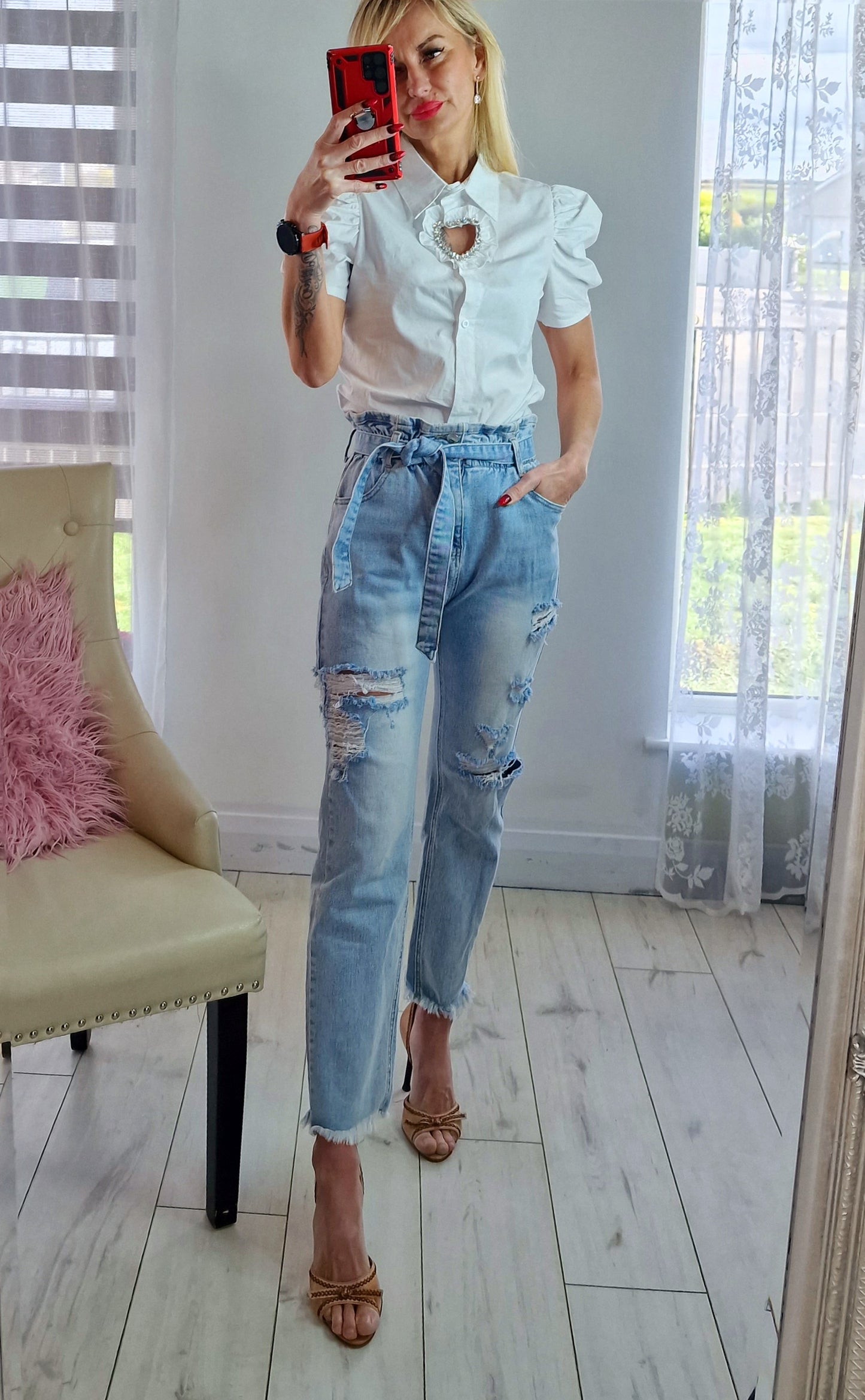 White heart shirt