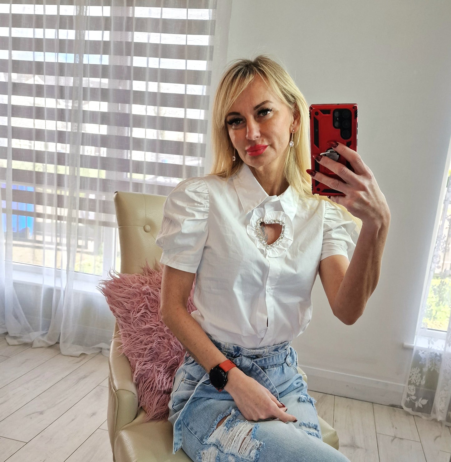 White heart shirt
