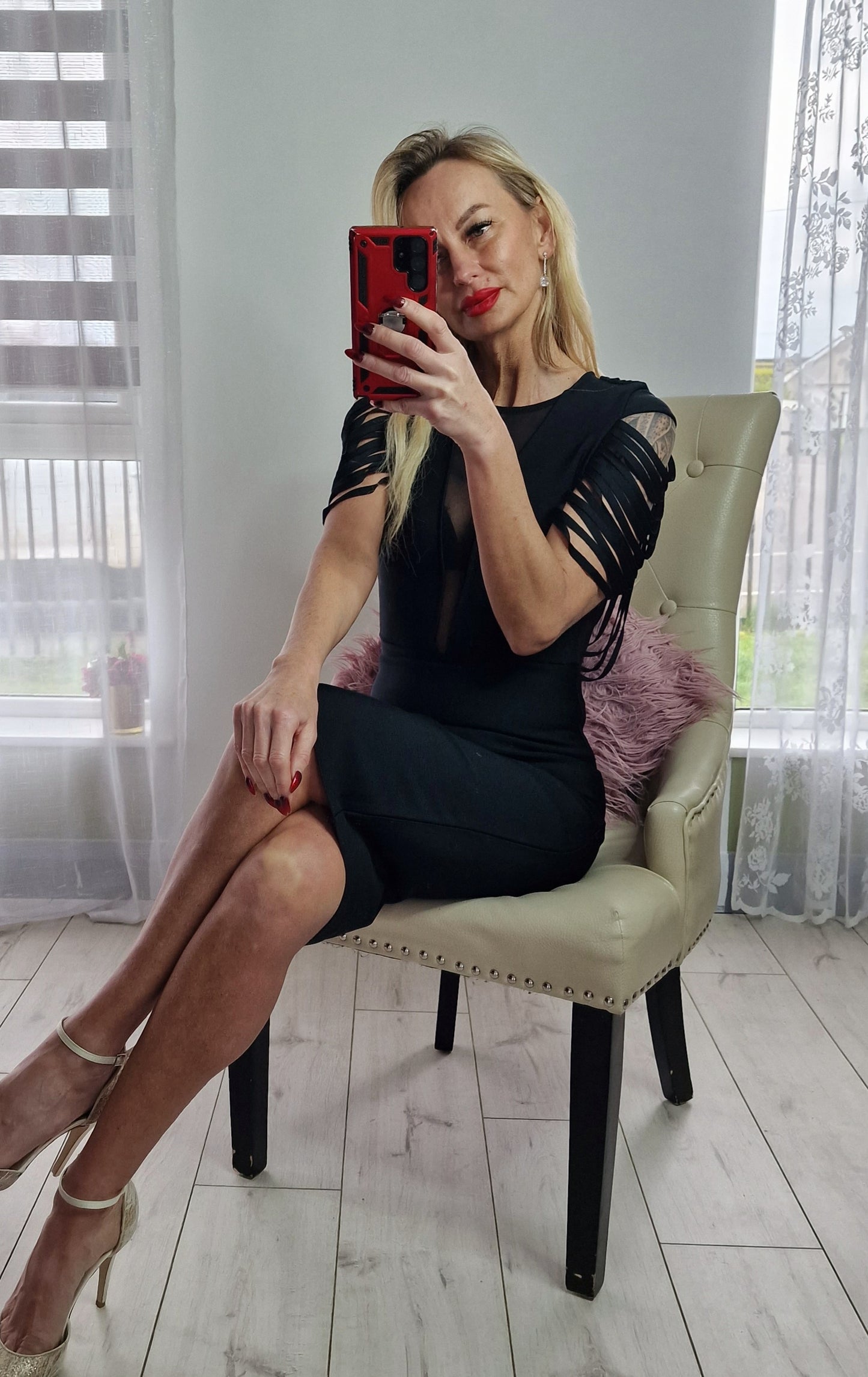 Bandage French Black Dress