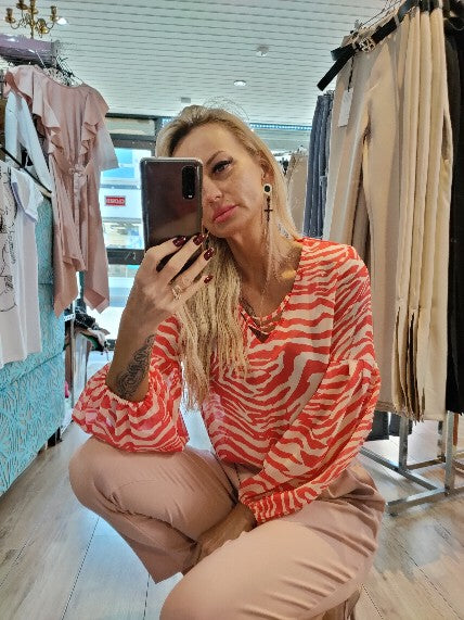 Blouse-top-2 Different Print Colours