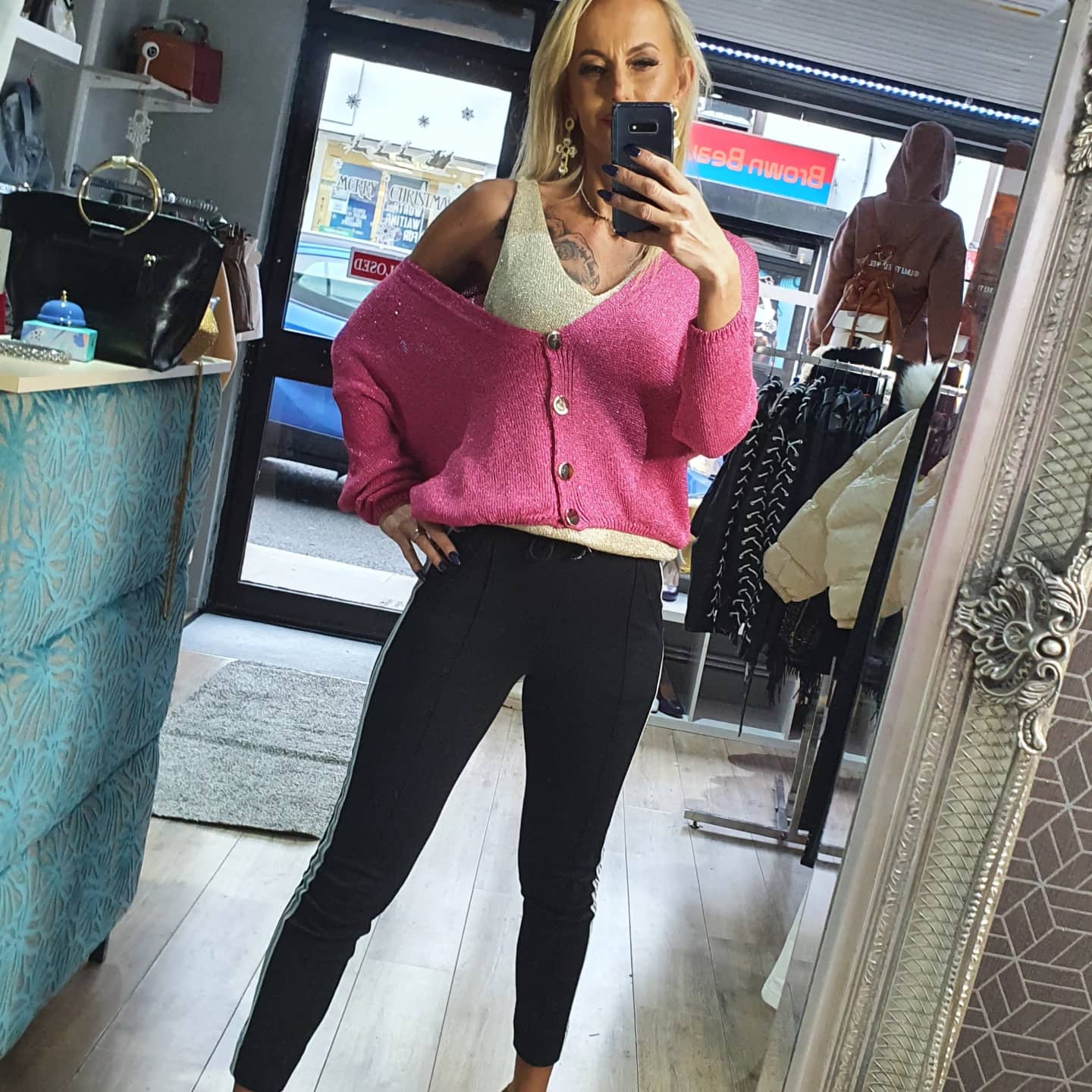 Pink Sparkly Cardigan