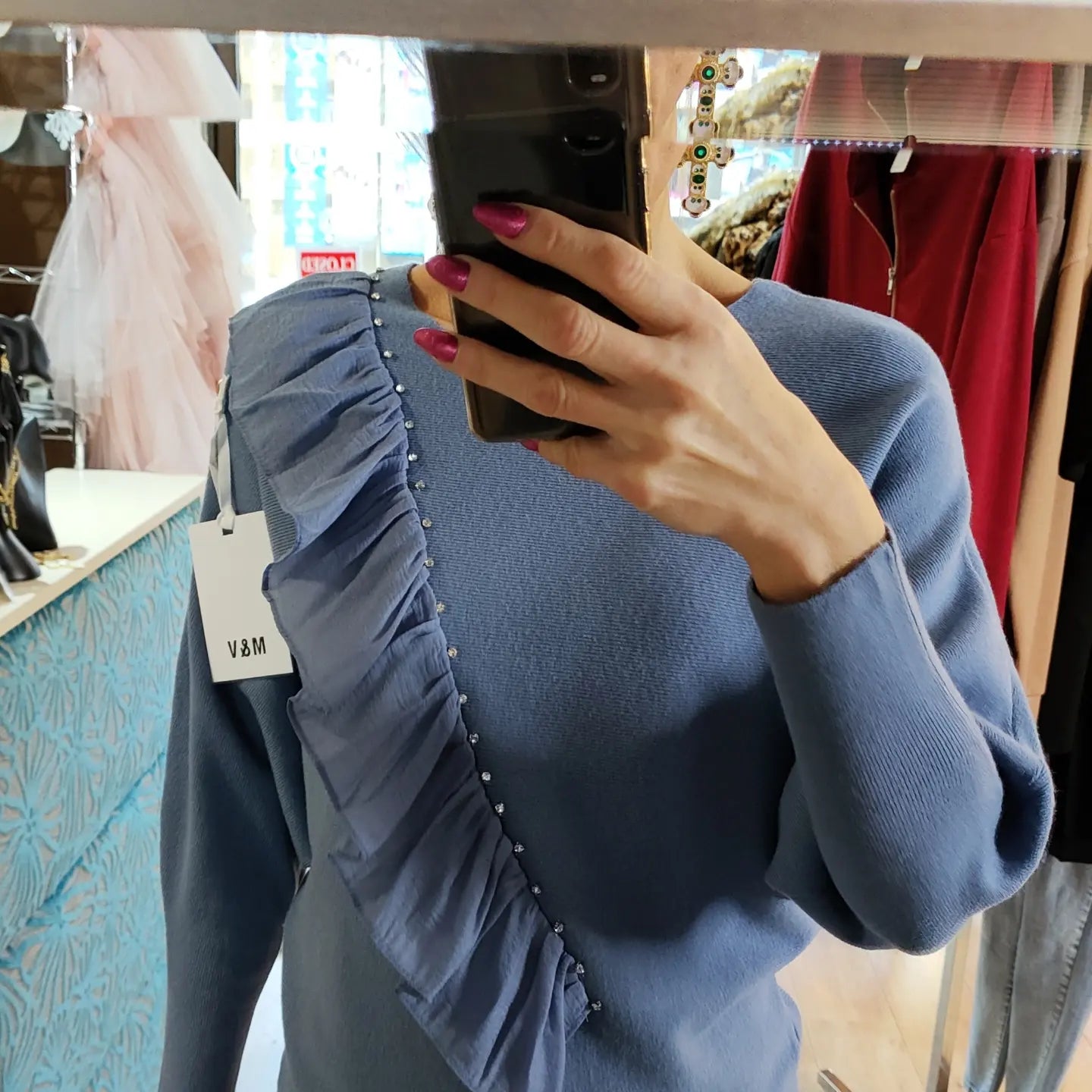 Sweater with Stones in 3 Colours