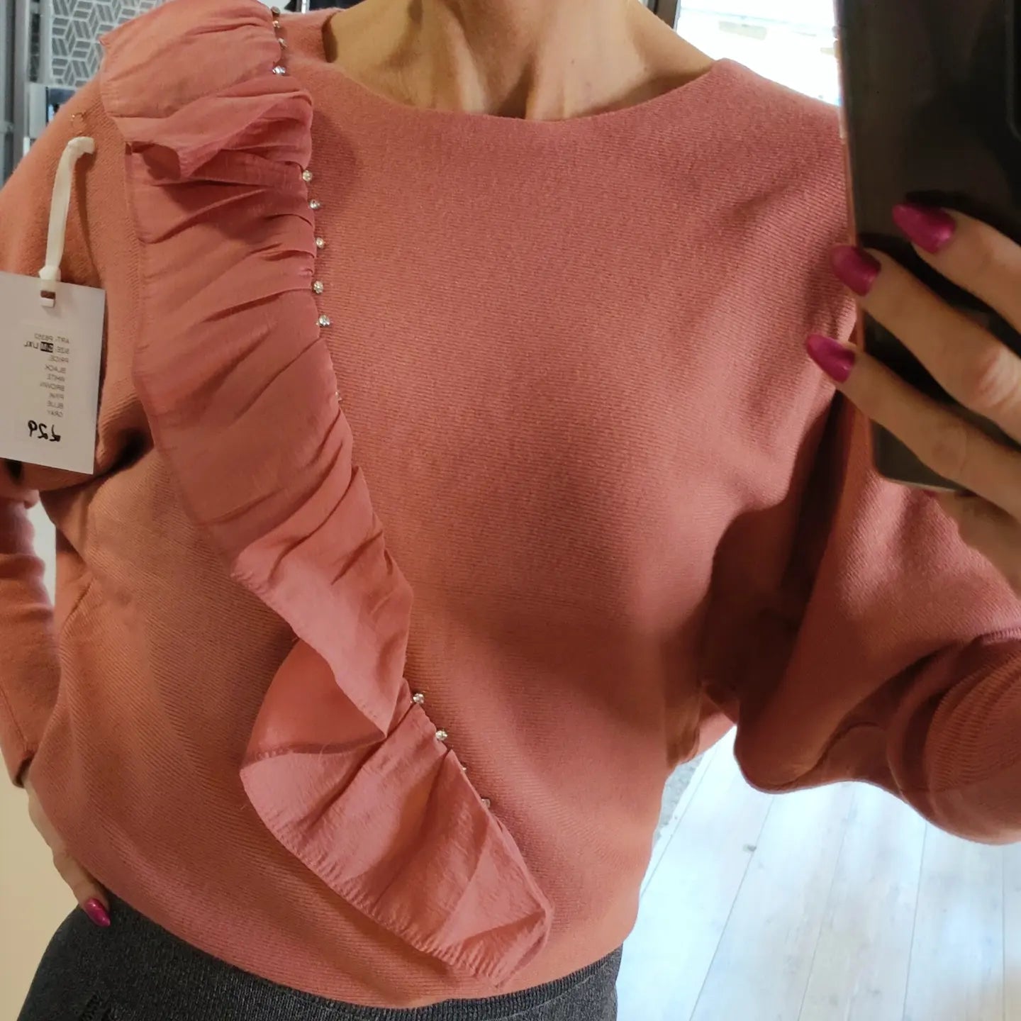 Sweater with Stones in 3 Colours