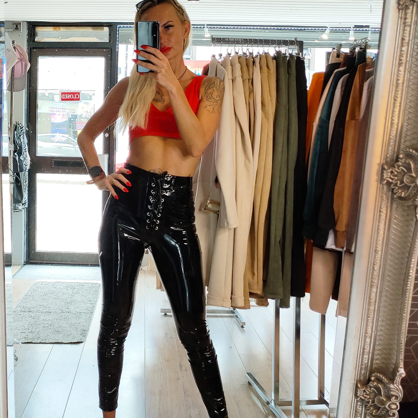 Latex Trousers in Black
