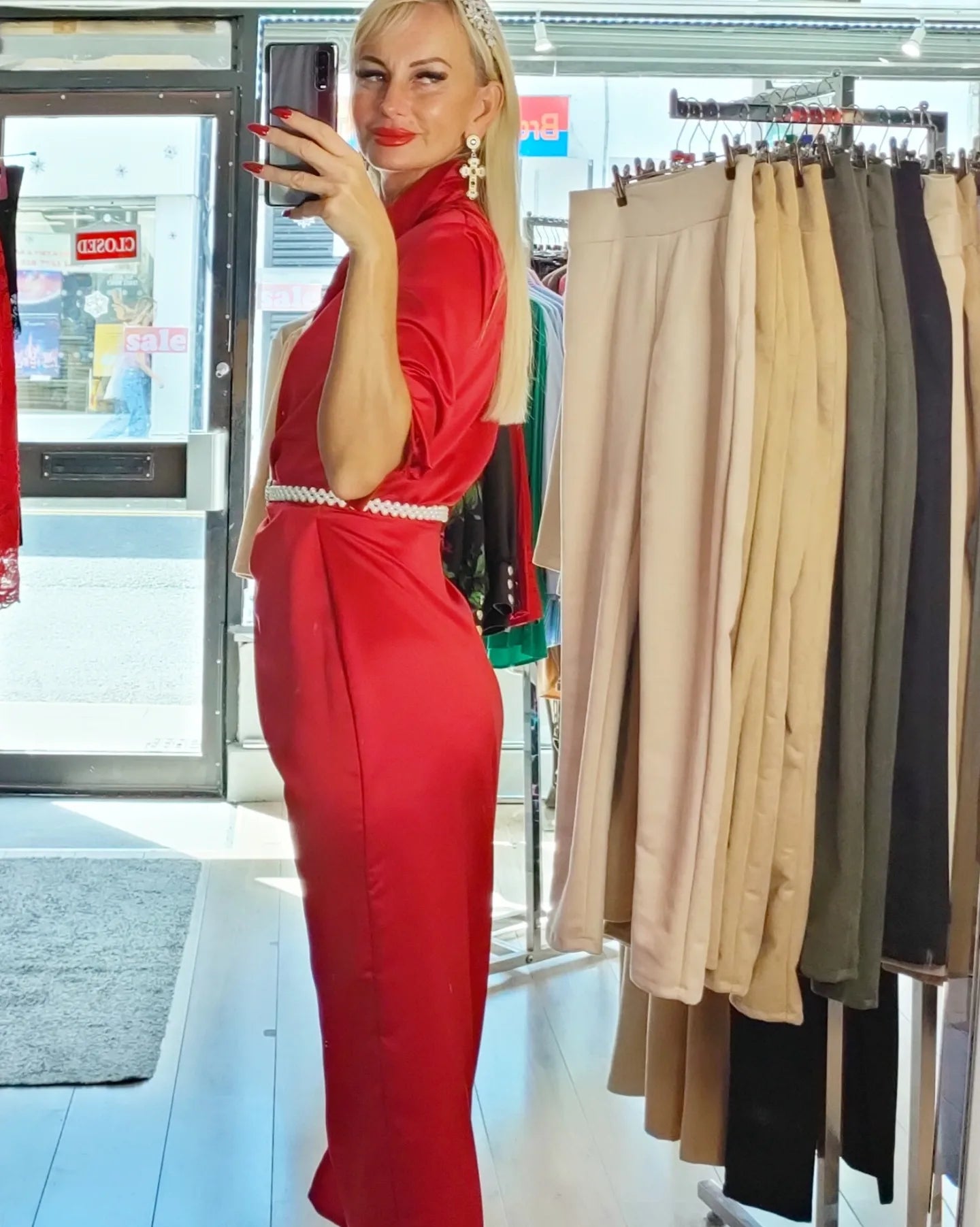 Satin Wrap Dress