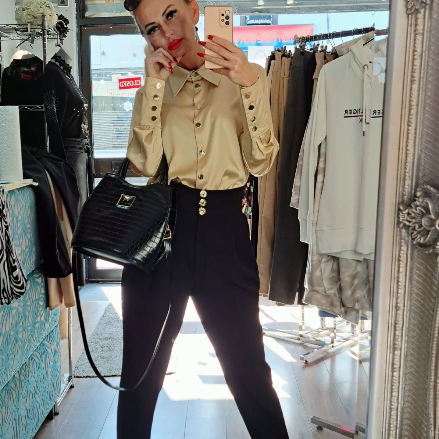 Classic Trousers From Italy - Green , Black