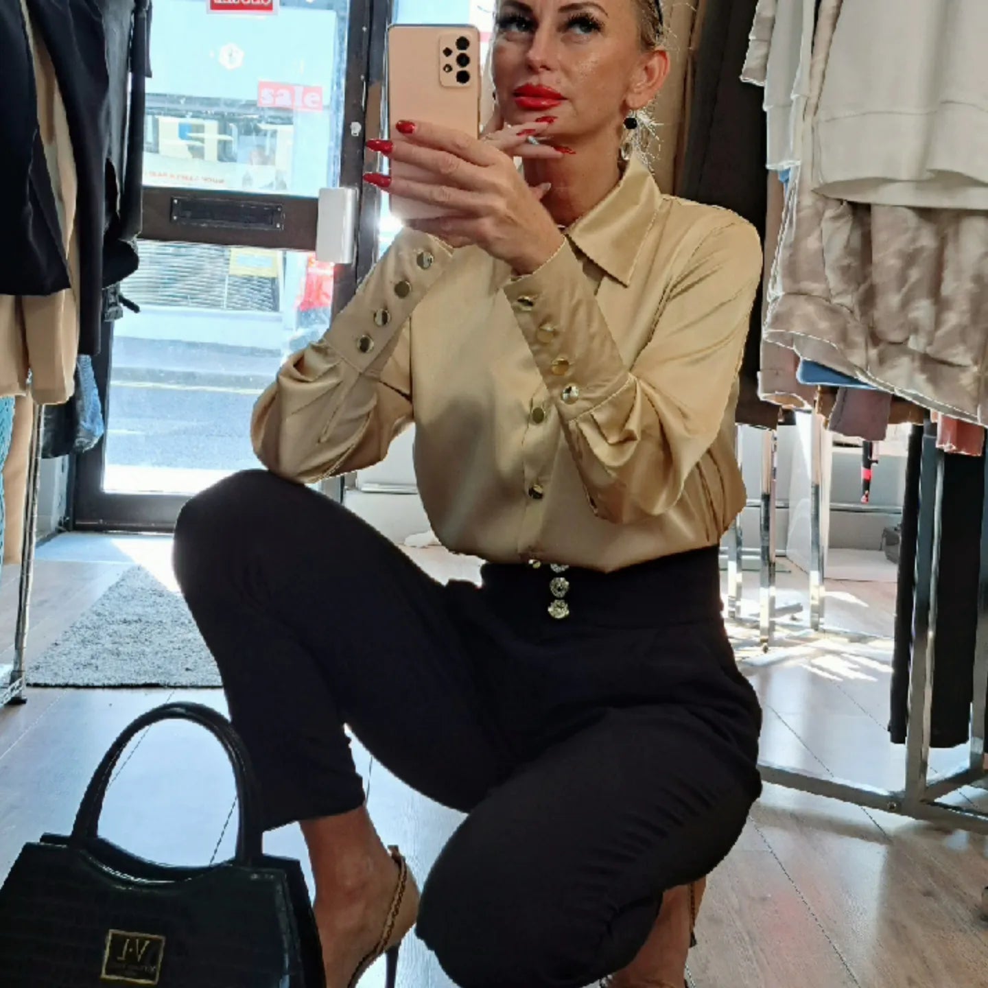 Classic Trousers From Italy - Green , Black