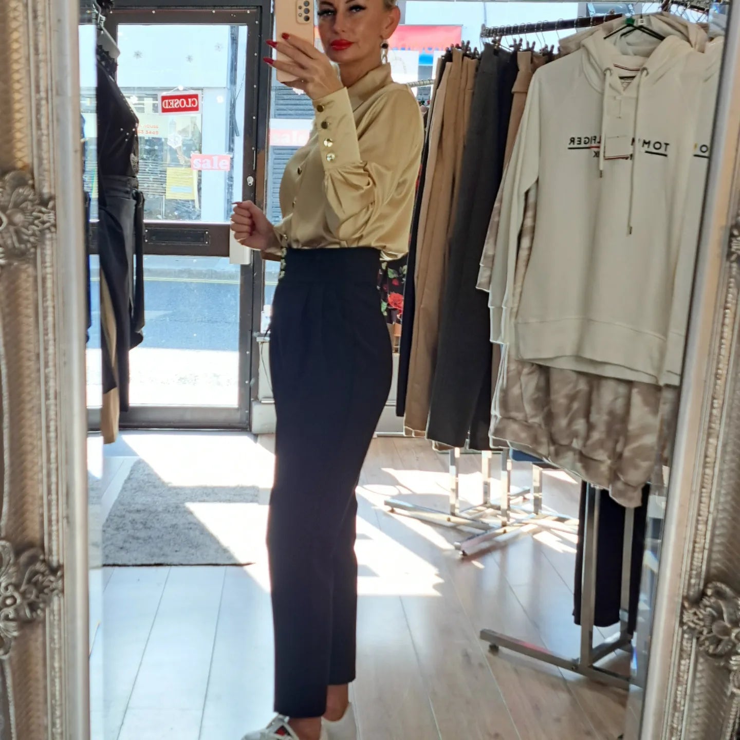 Classic Trousers From Italy - Green , Black