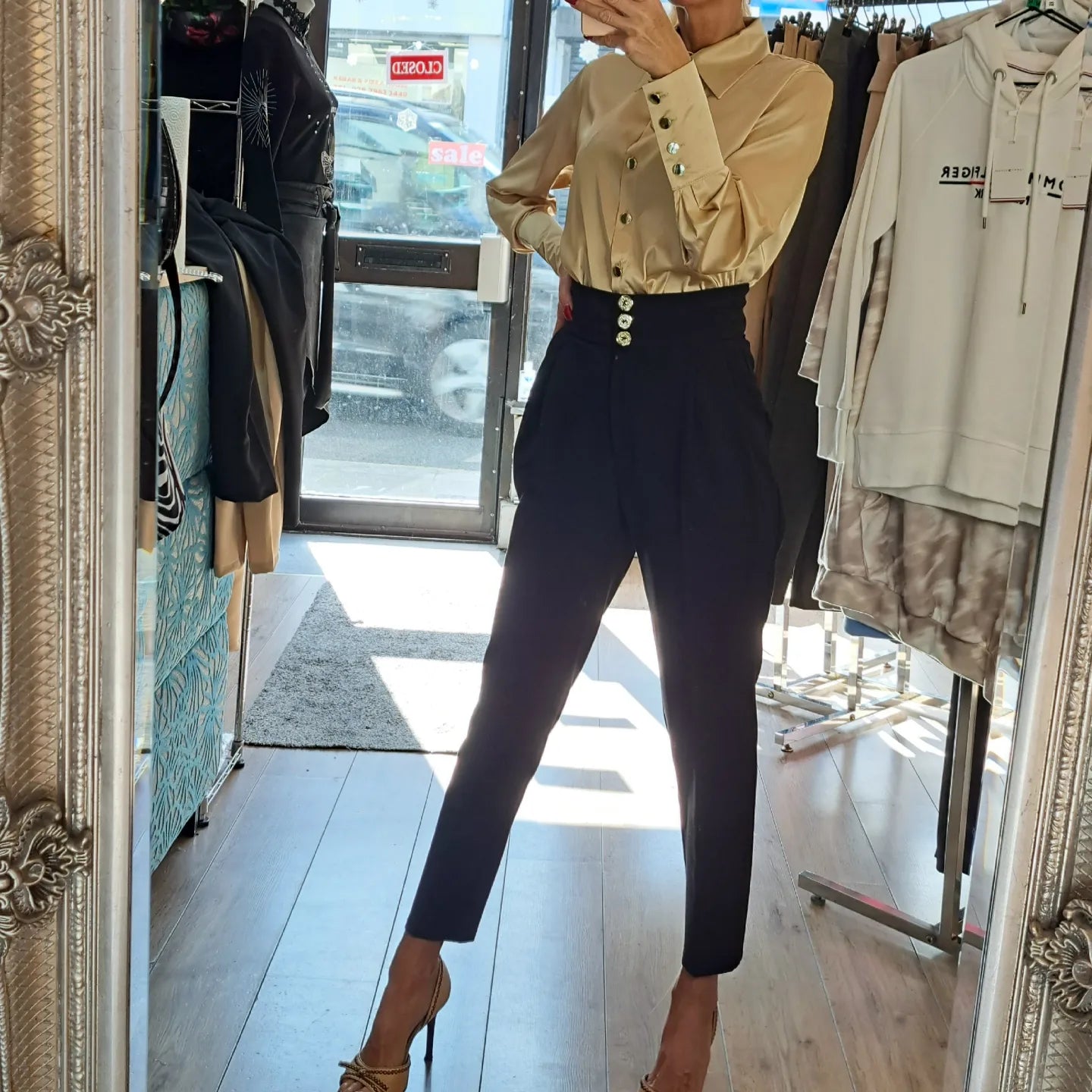 Classic Trousers From Italy - Green , Black