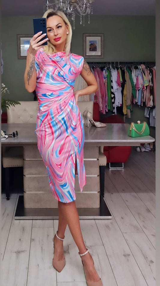 Rainbow Midi Occasion Dress