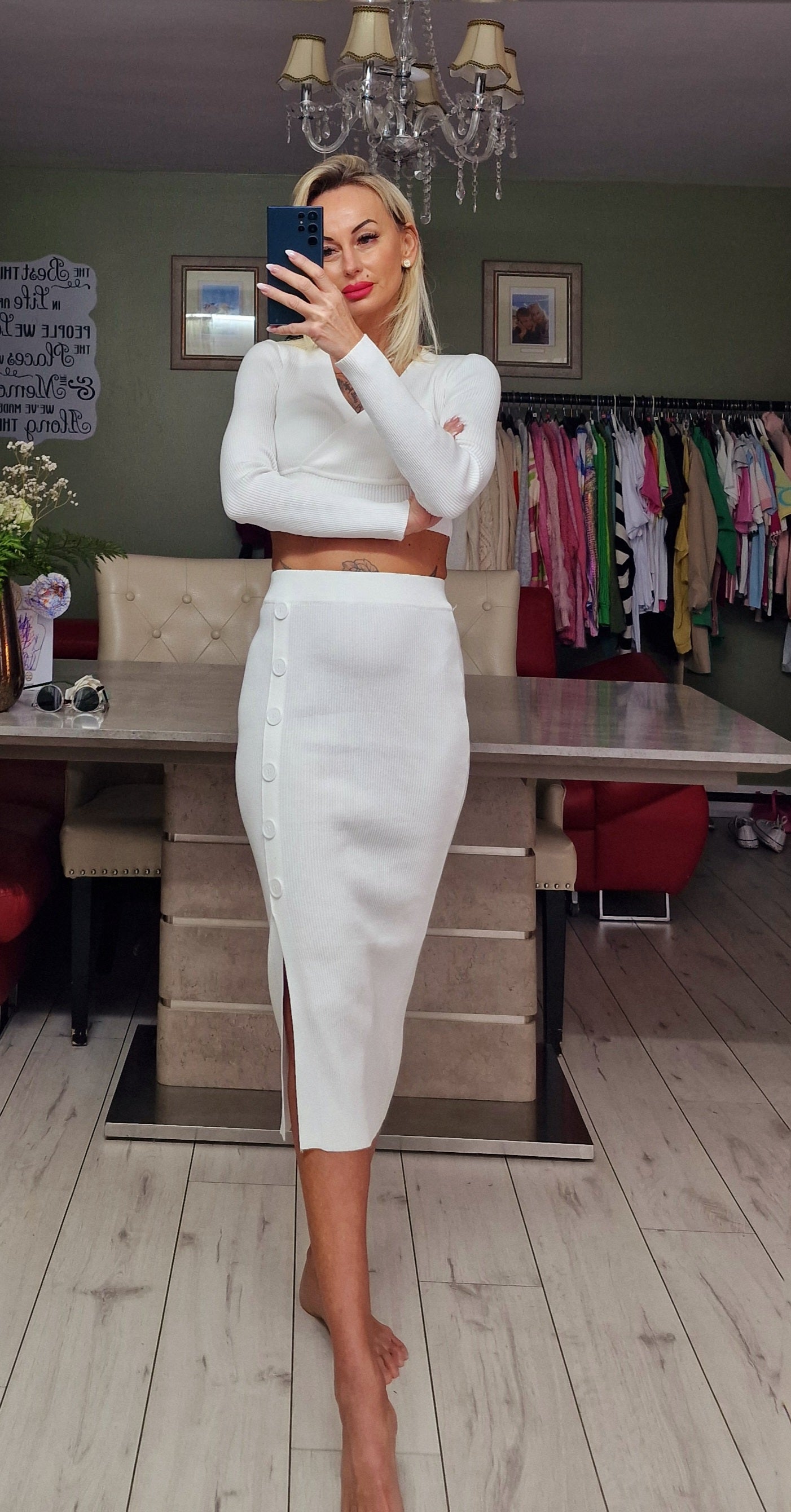 White Stunning Set - Skirt and Top