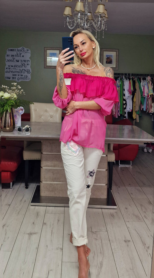 Stunning Ombre Off Shoulder Top