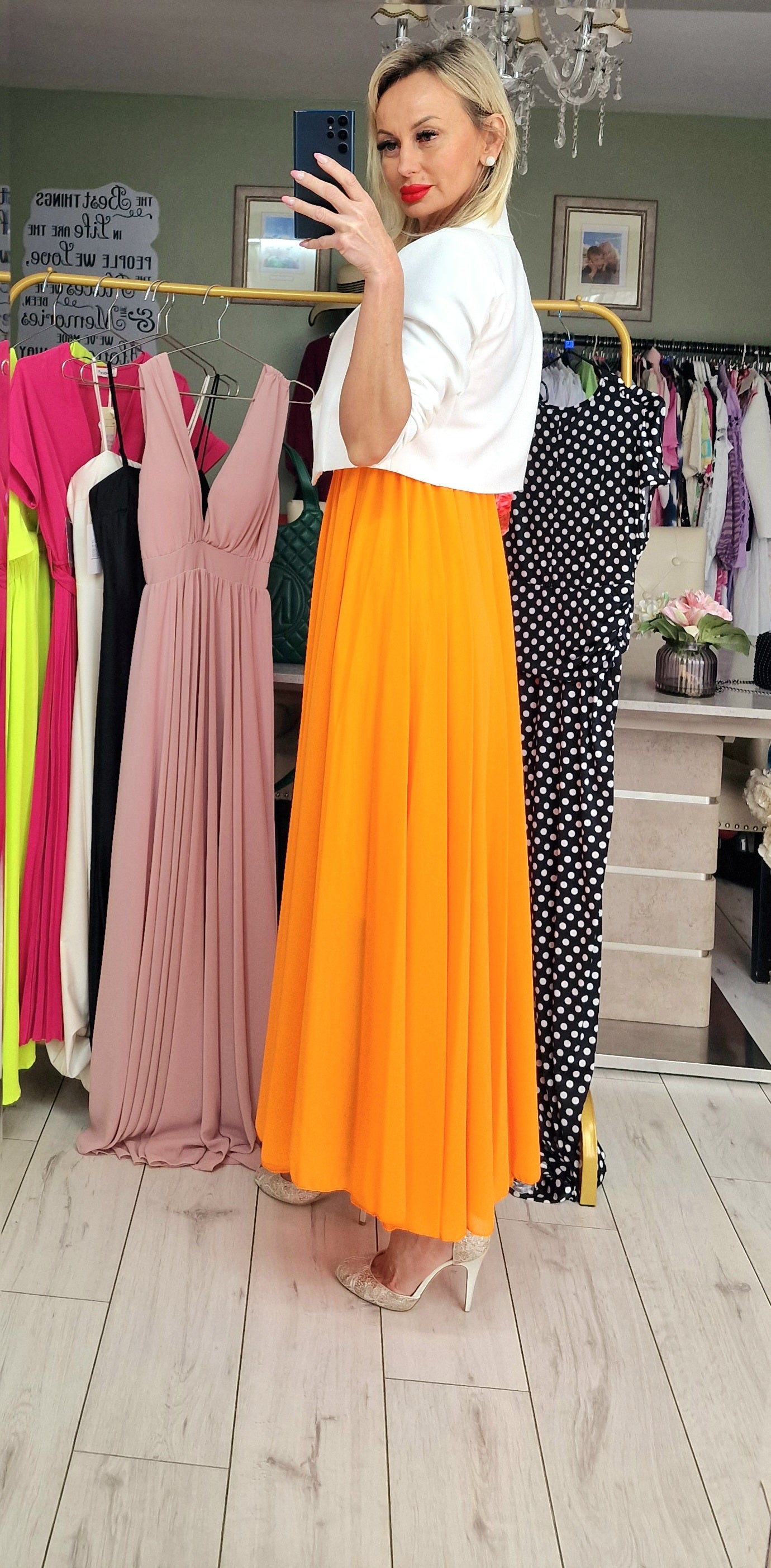 Orange Long Occasion Dress