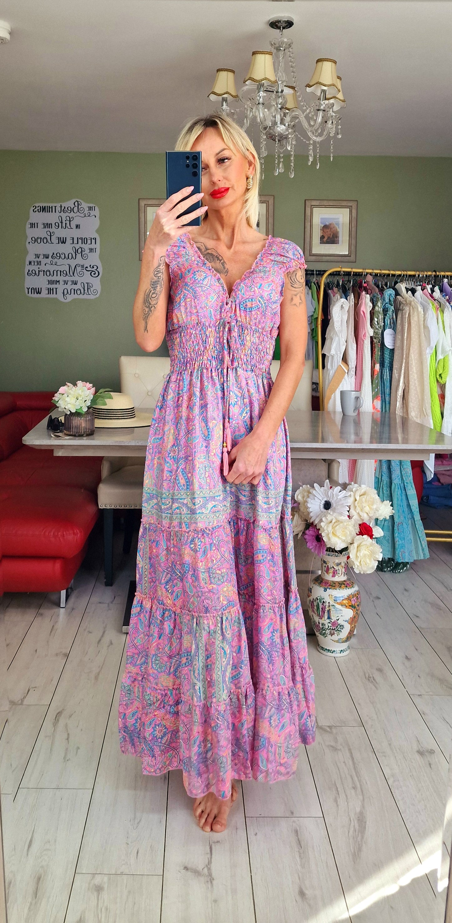 Silk Midi Dress From India