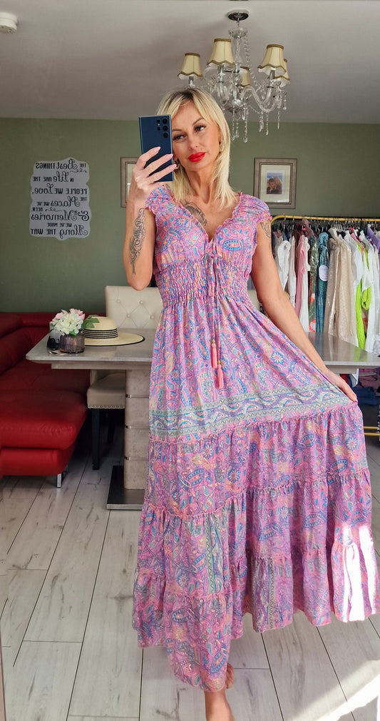 Silk Midi Dress From India