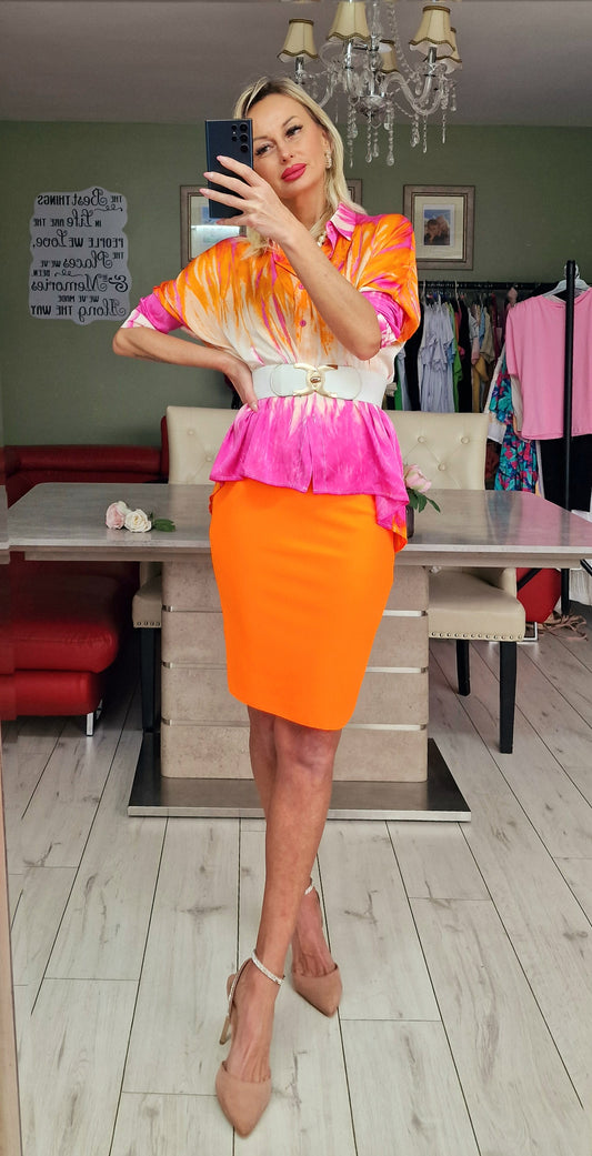 Orange Bandage Skirt