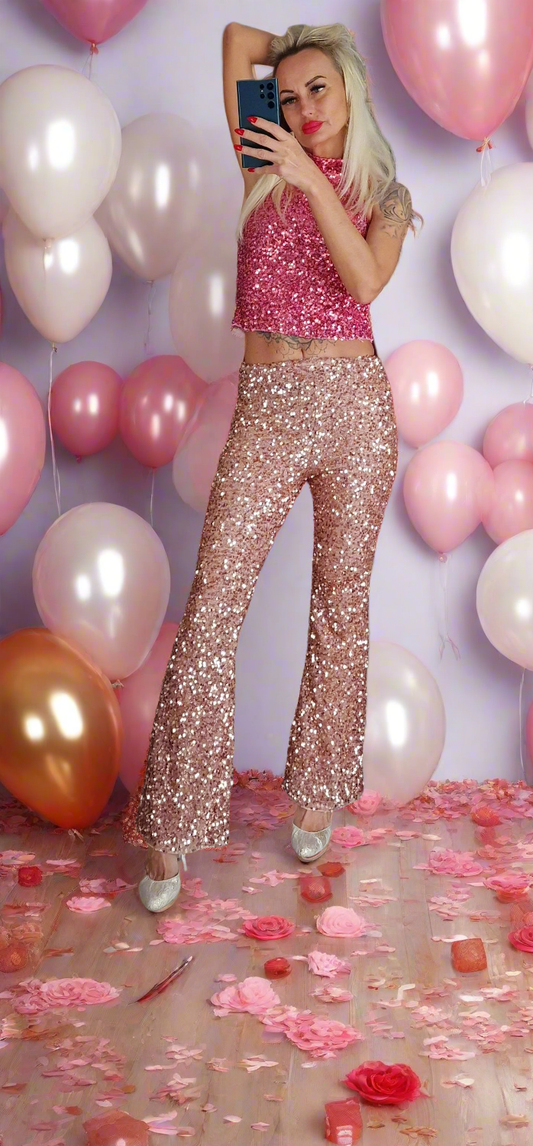 Gold Sequin Trousers