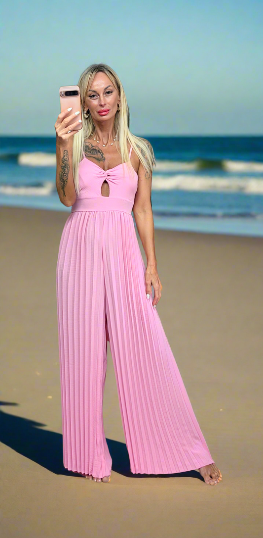 Pink and Black Jumpsuit