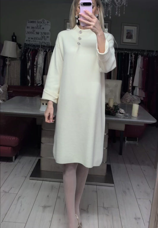 Alpaca Creamy Colour Oversized Dress