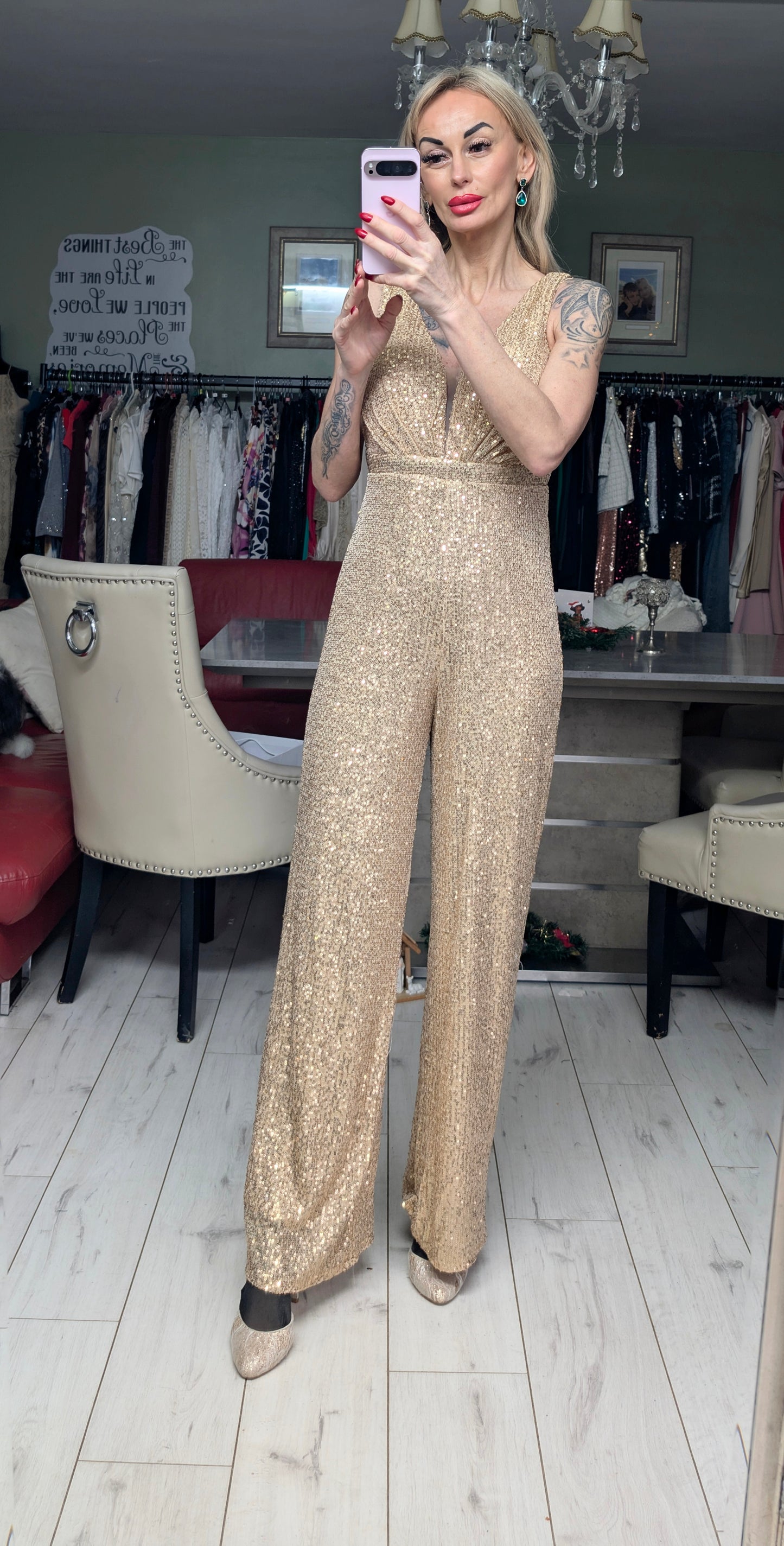 Sequin Jumpsuit From France