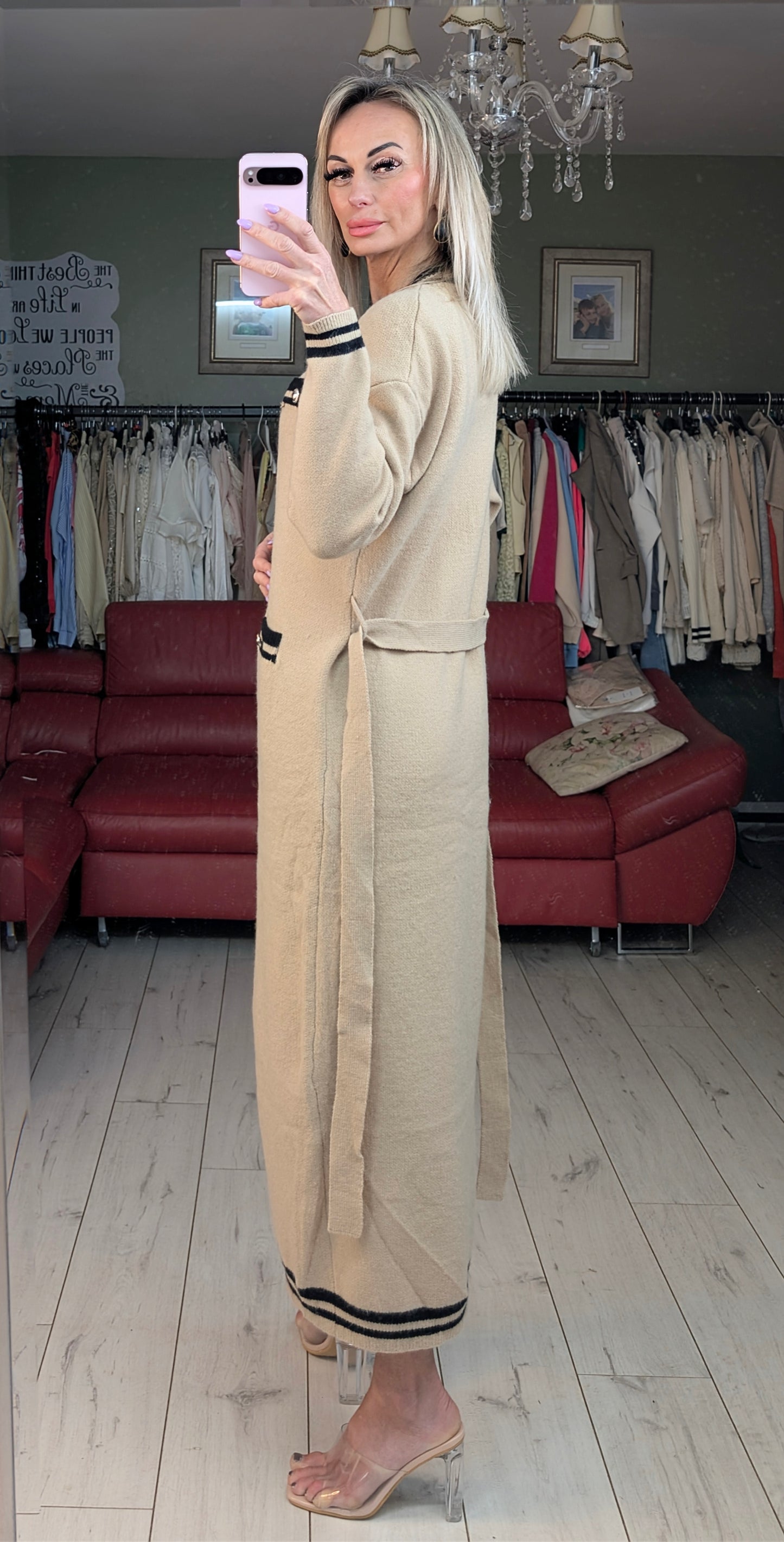 Long Cardigan With Belt