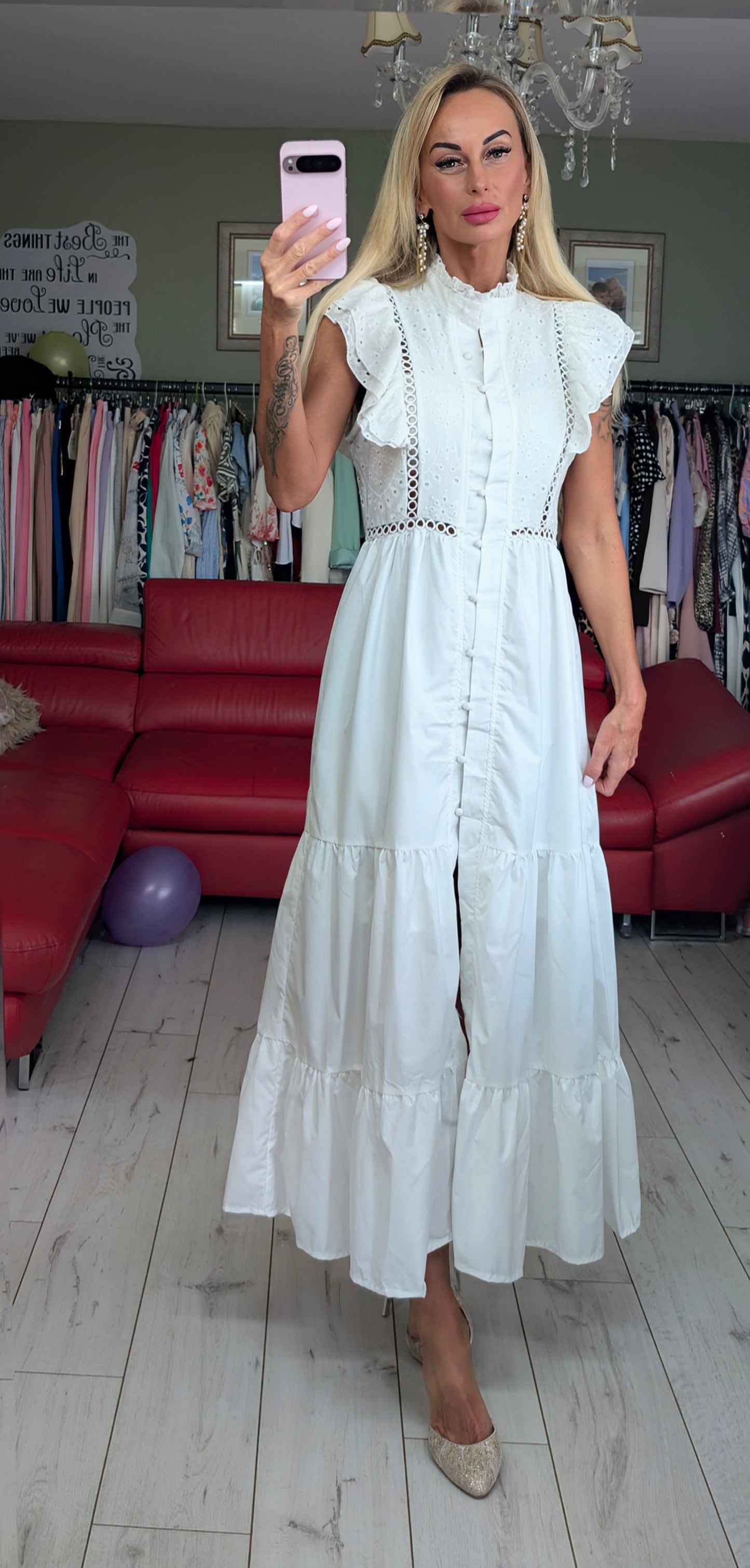 100% Cotton White Dress