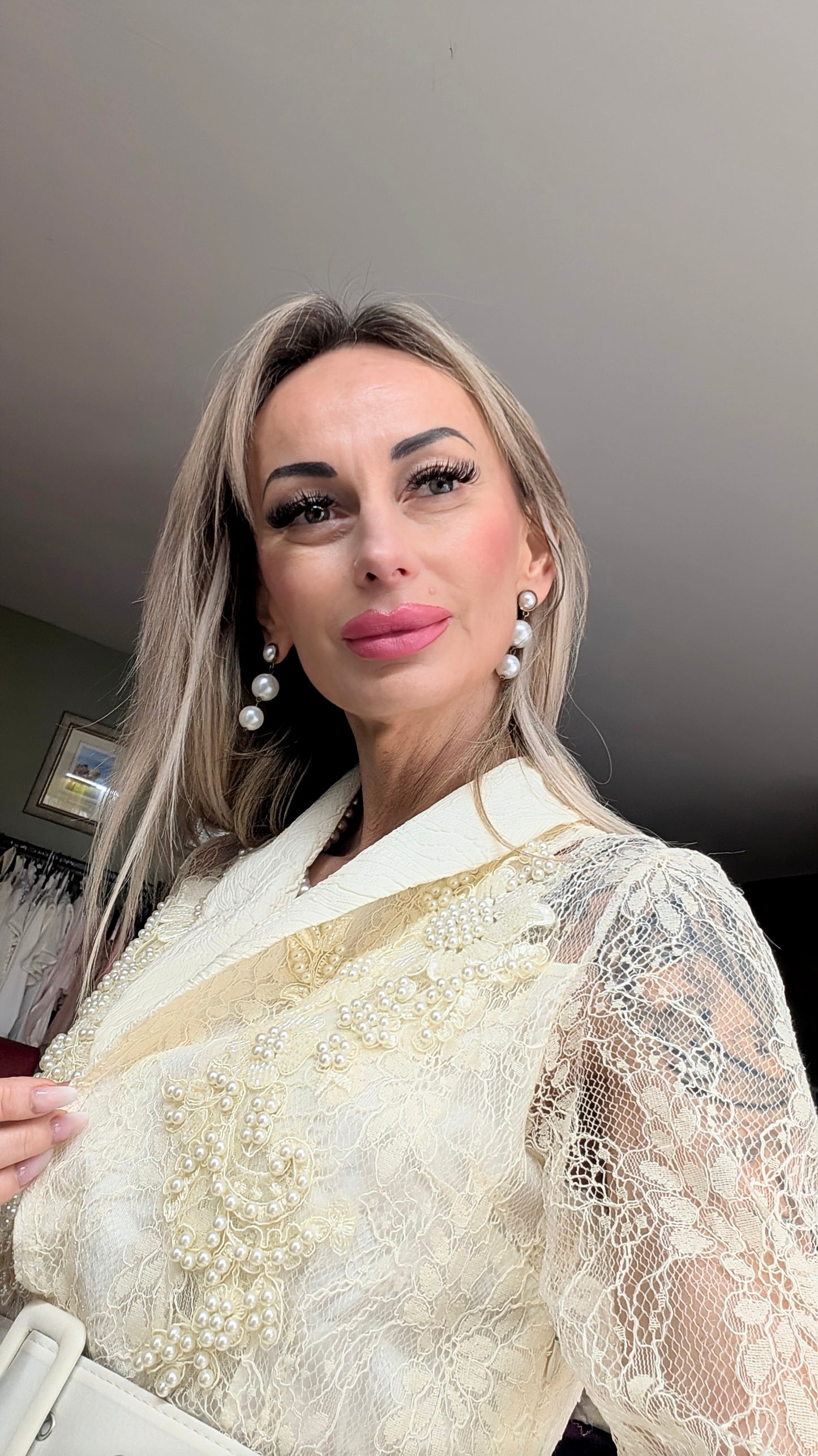 Cream Elegant Maxi Dress
