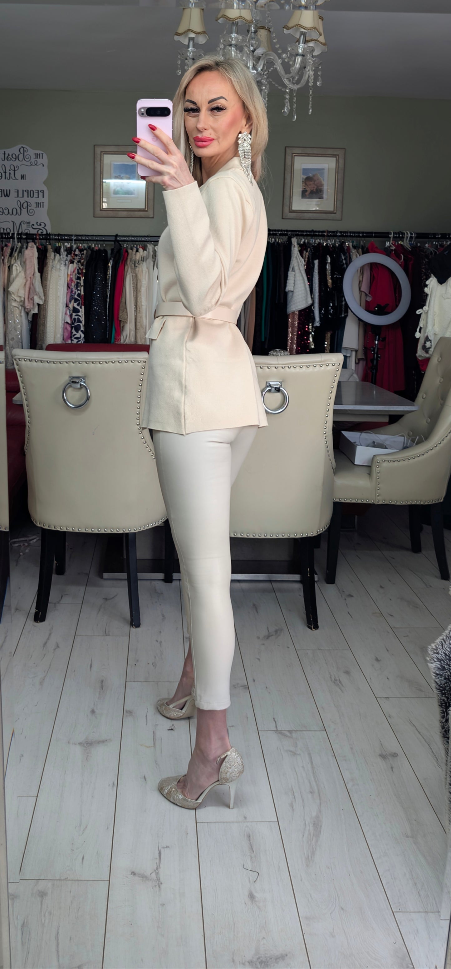 Knitted Blazer With Gold Details