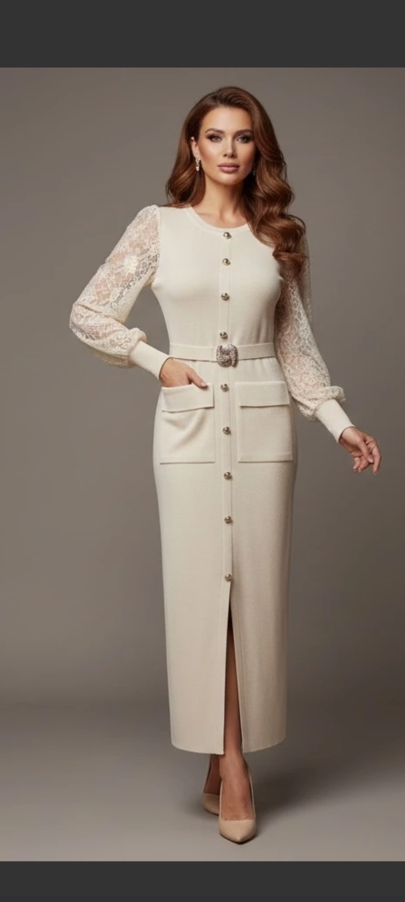 Lace Sleeves Dress
