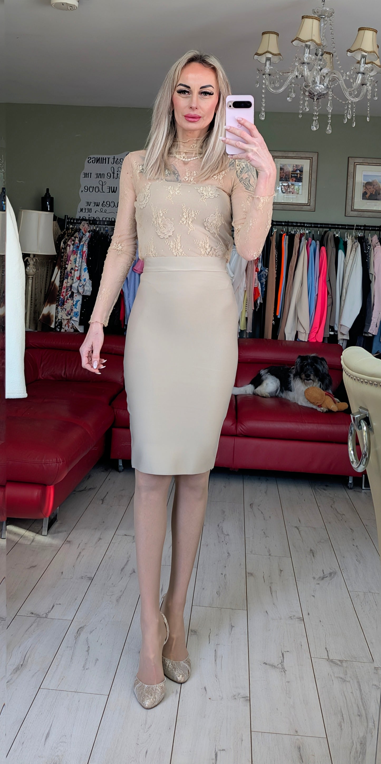 Net Top With Print